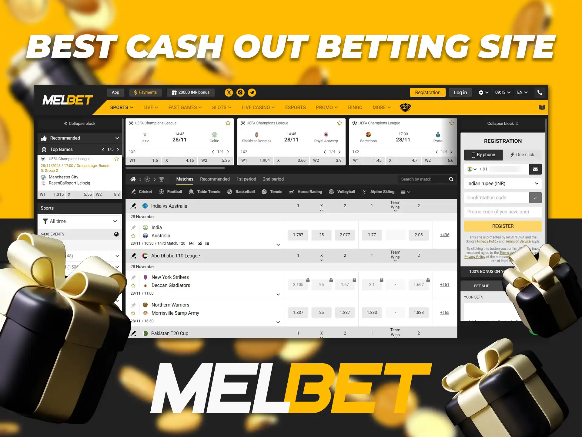 Melbet is known for its convenient cashout feature and wide selection of sporting events.