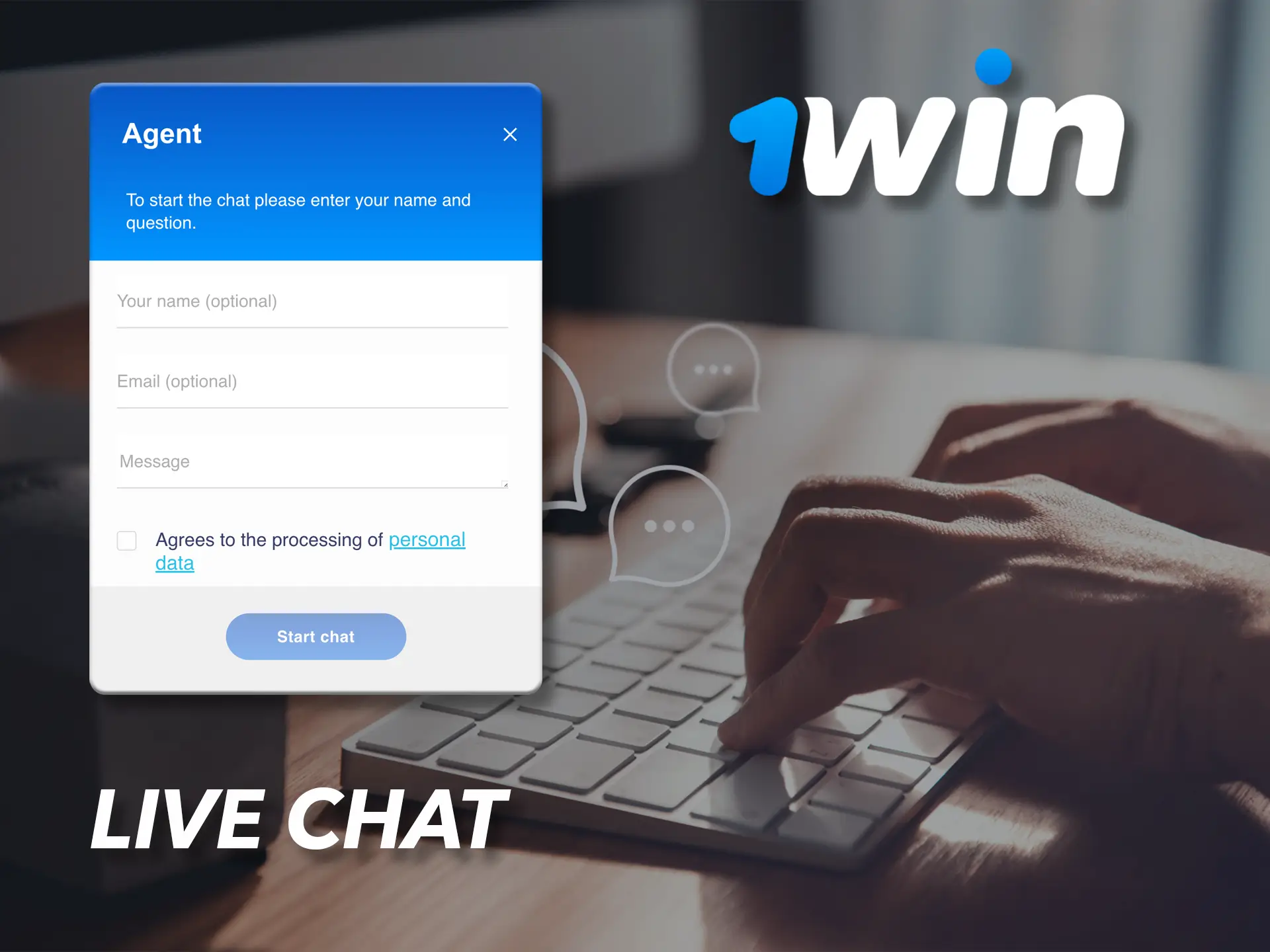 Chat and get instant help from 1Win's customer support specialists.