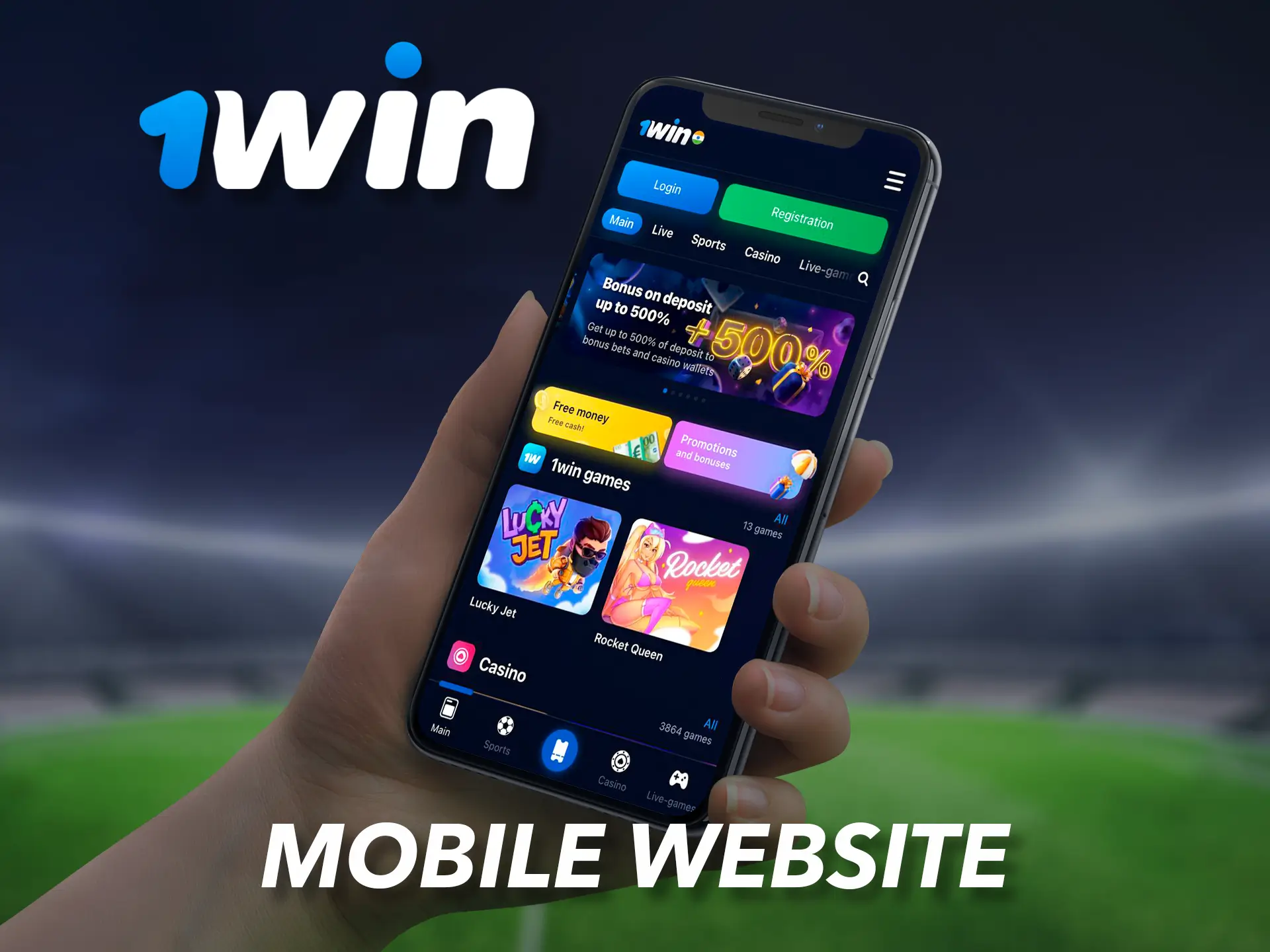 1Win's mobile site adapts perfectly to any browser.