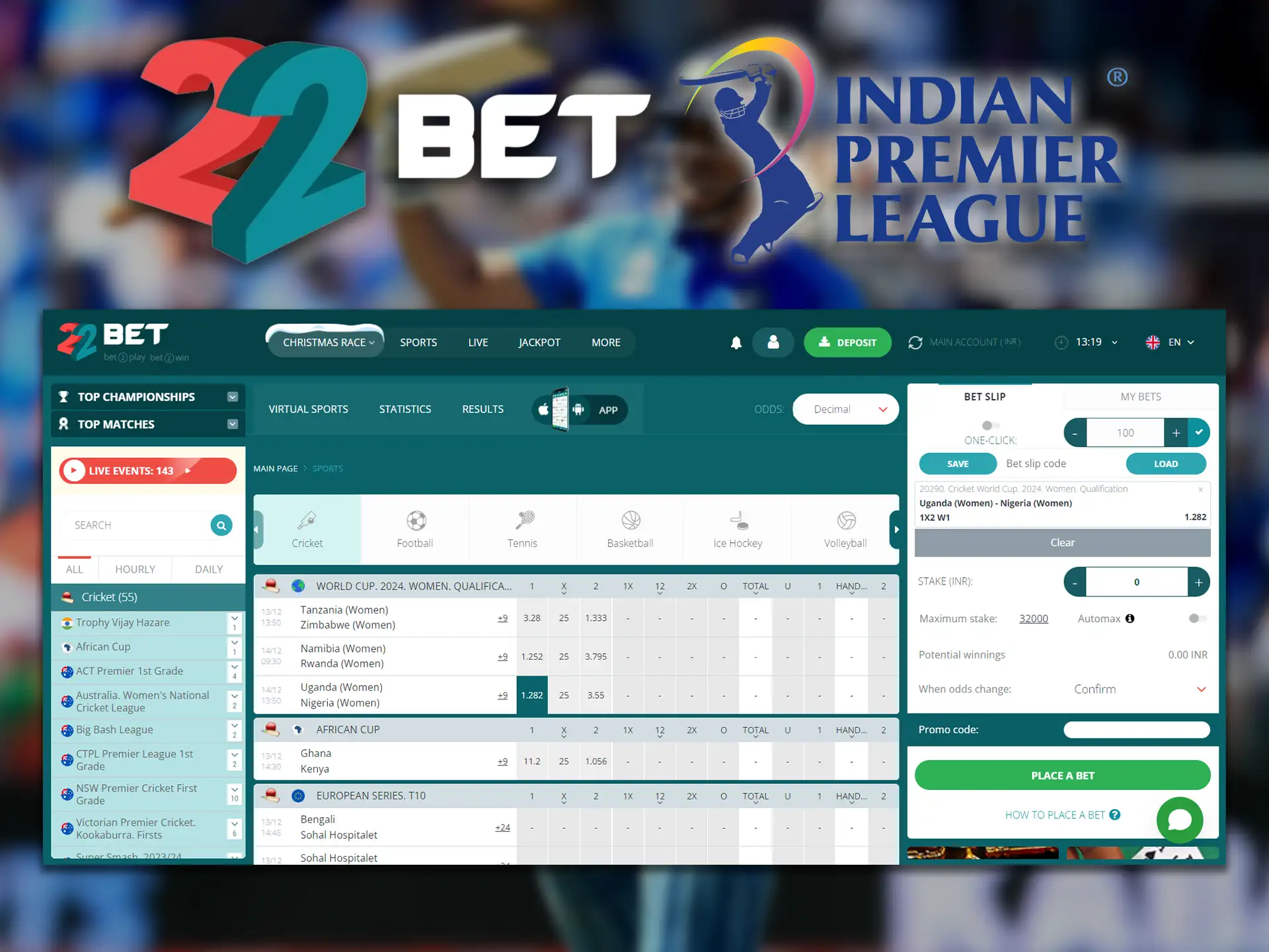 Every Indian bettor can bet on the most awaited sporting event IPL.