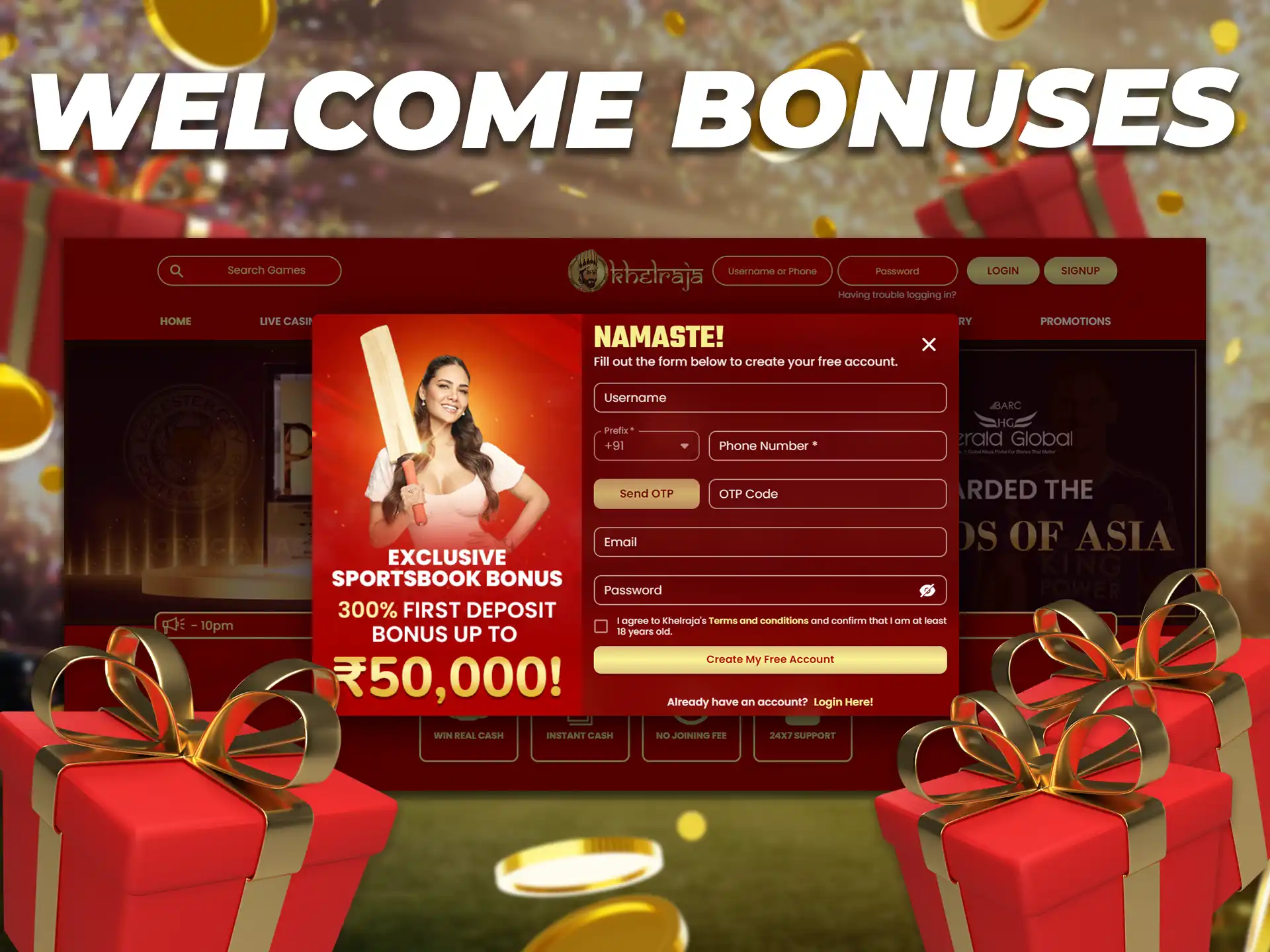 Welcome bonus is available only for new customers of the bookmaker's website.