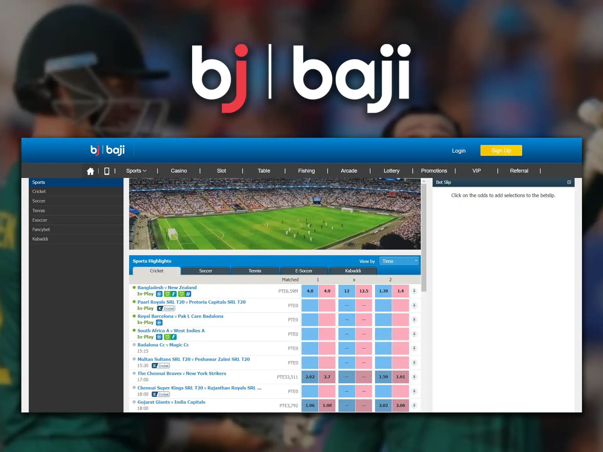 Baji Live is targeting the Indian audience and is giving its new players a welcome sports bonus of up to INR 10,000.