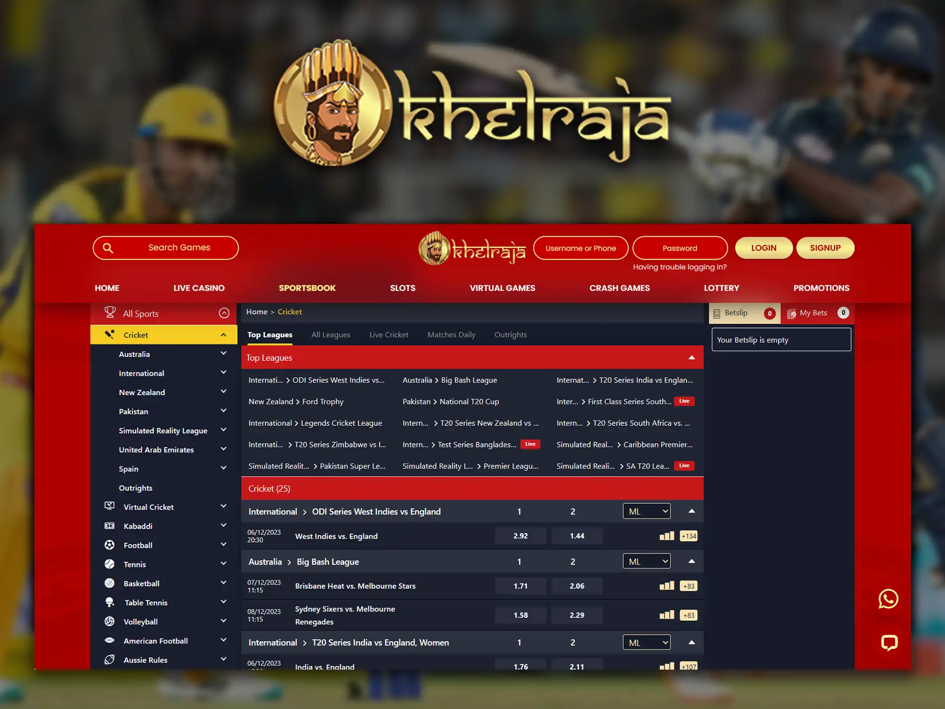 Khelraja is giving a welcome bonus of +300% up to INR 50,000 to new players.
