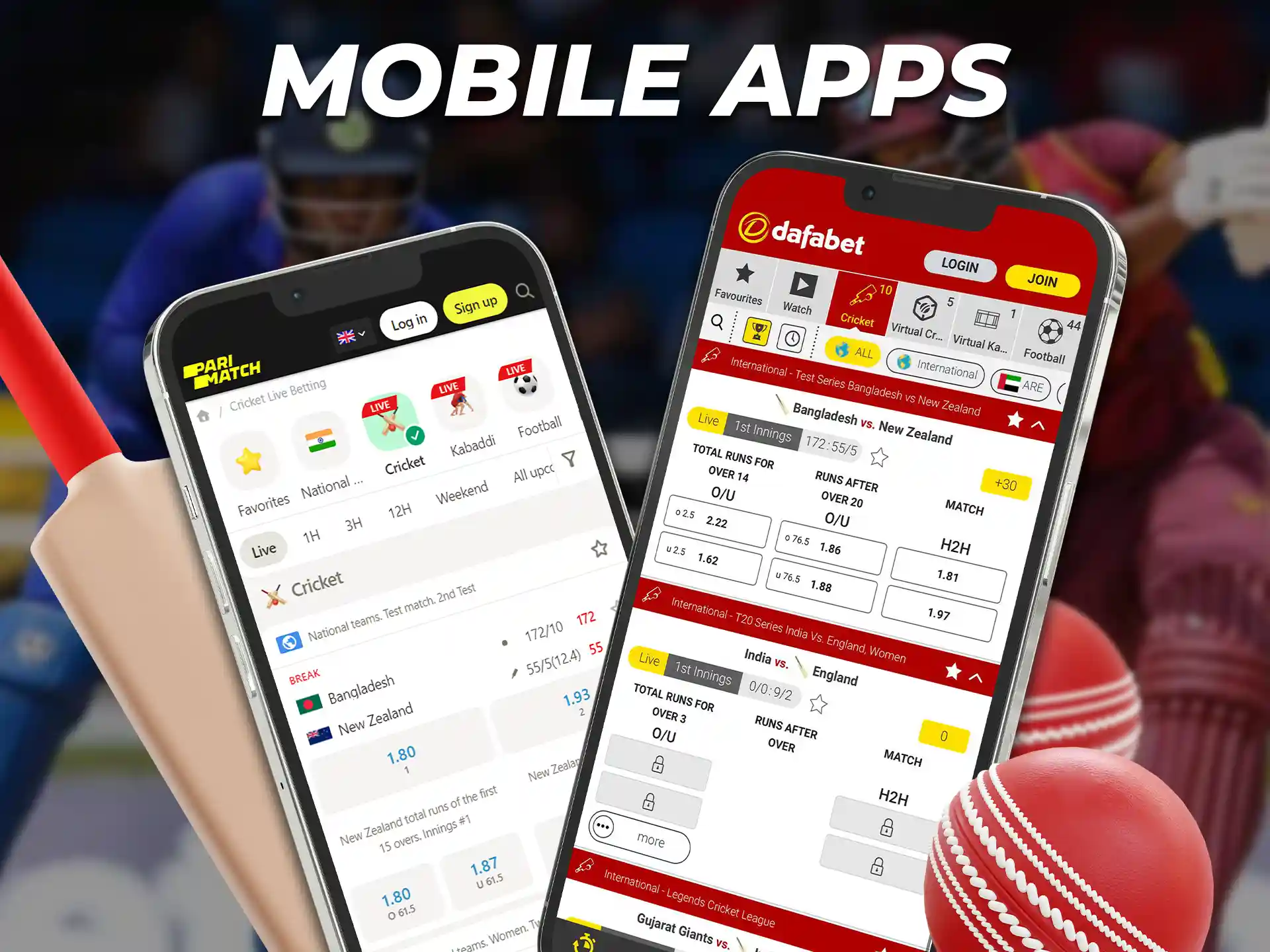 Parimatch and Dafabet mobile apps are some of the best in the sports betting market.