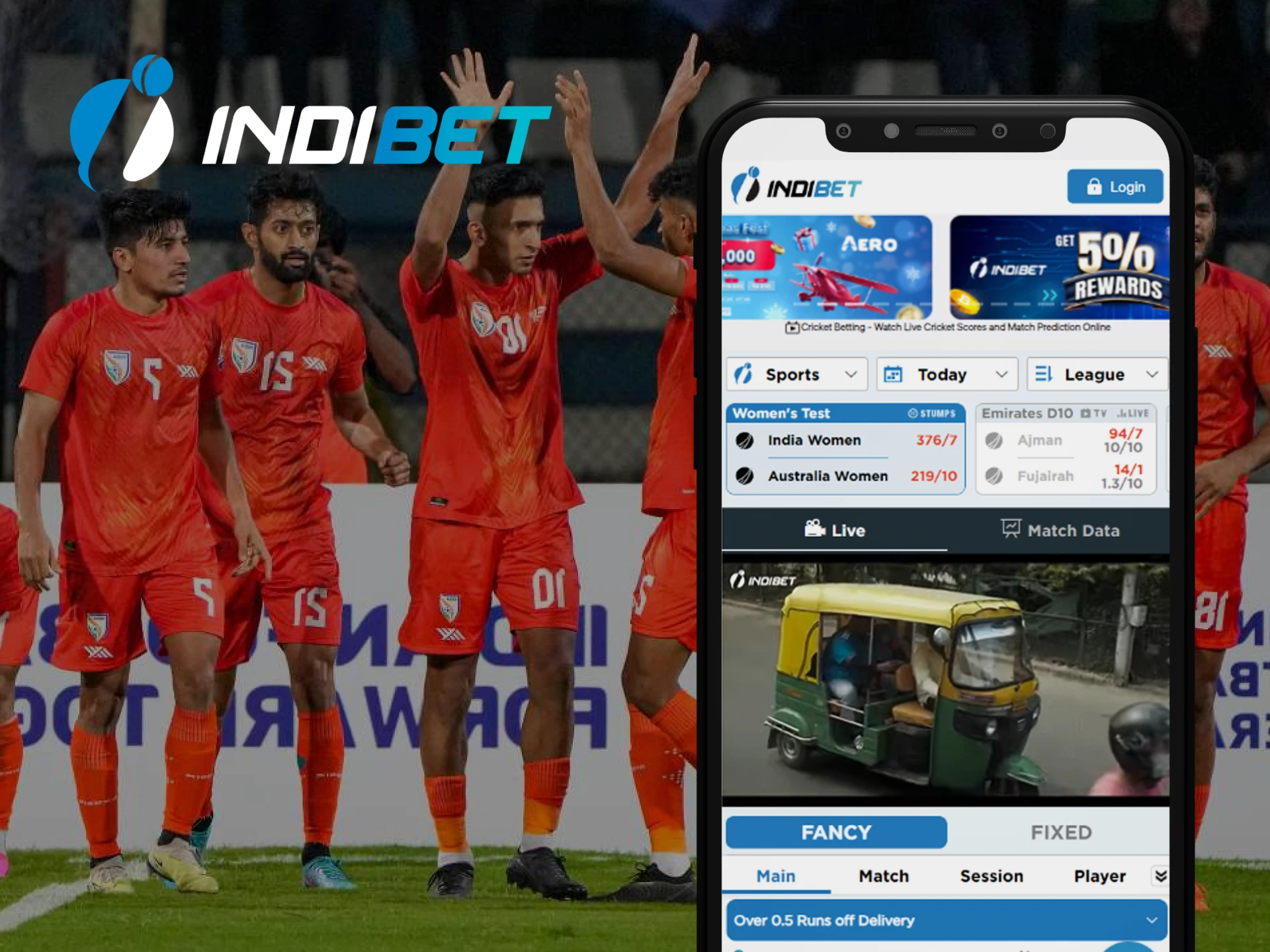 The Indibet app is a bookmaker focused on sporting events.