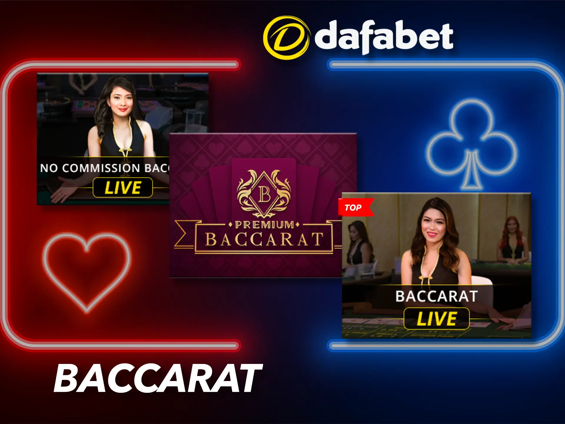 You can find the best combinations in Dafabet's Baccarat.