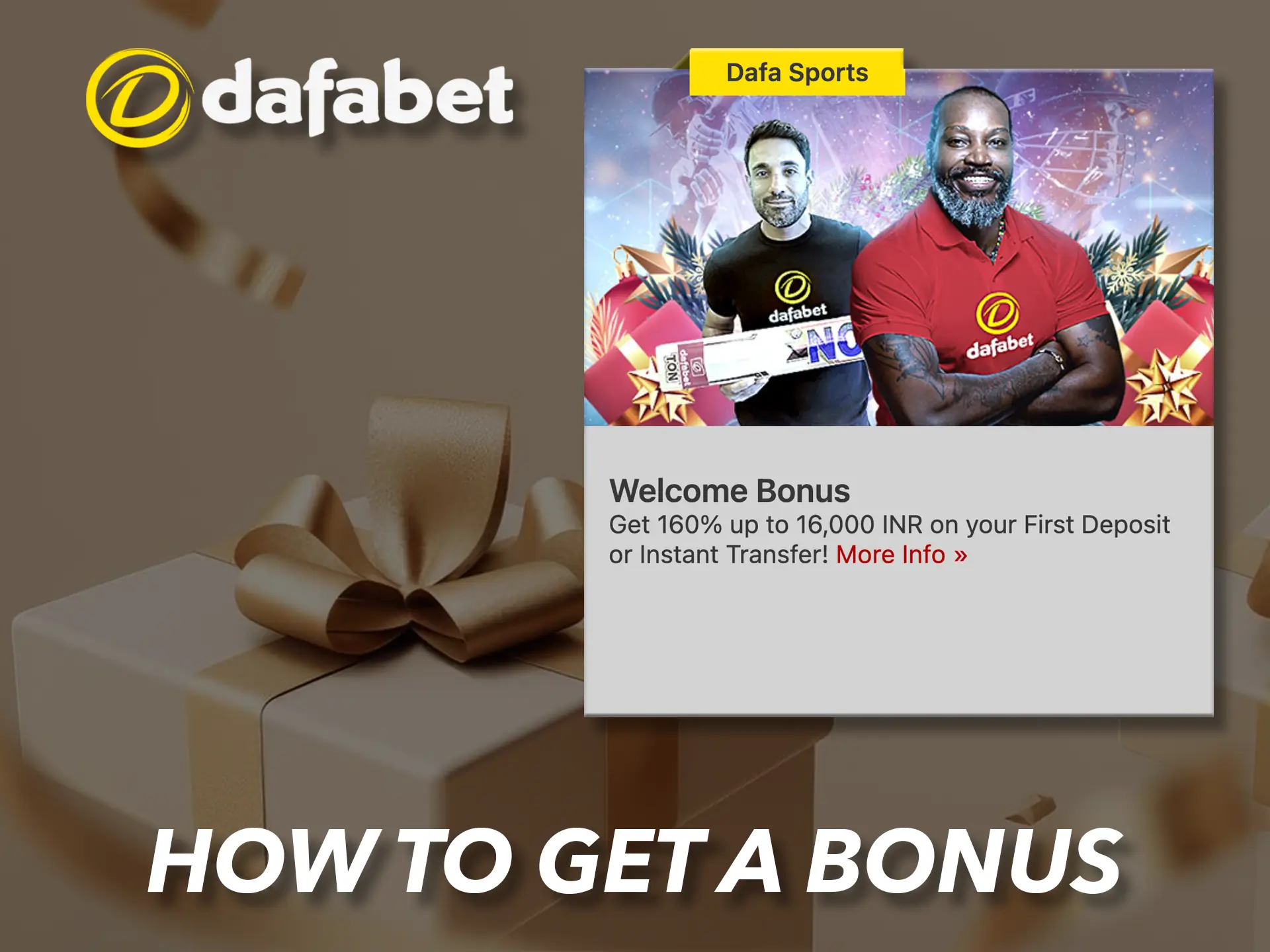 Sign up and get your first and long awaited bonus from Dafabet.