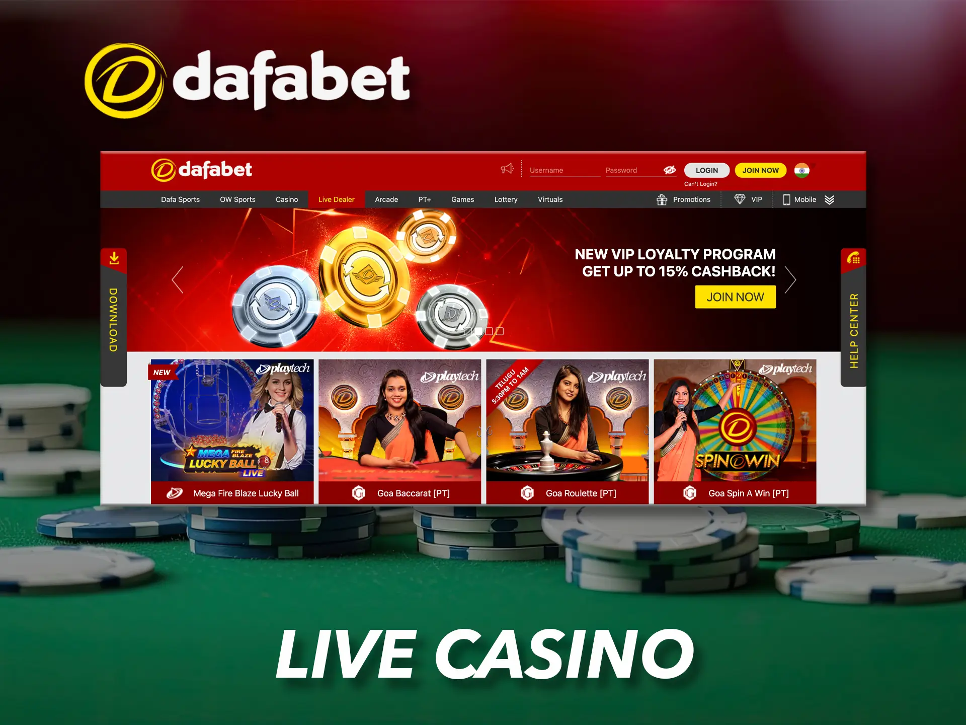 Dafabet is waiting for its customers in the best live casino games.