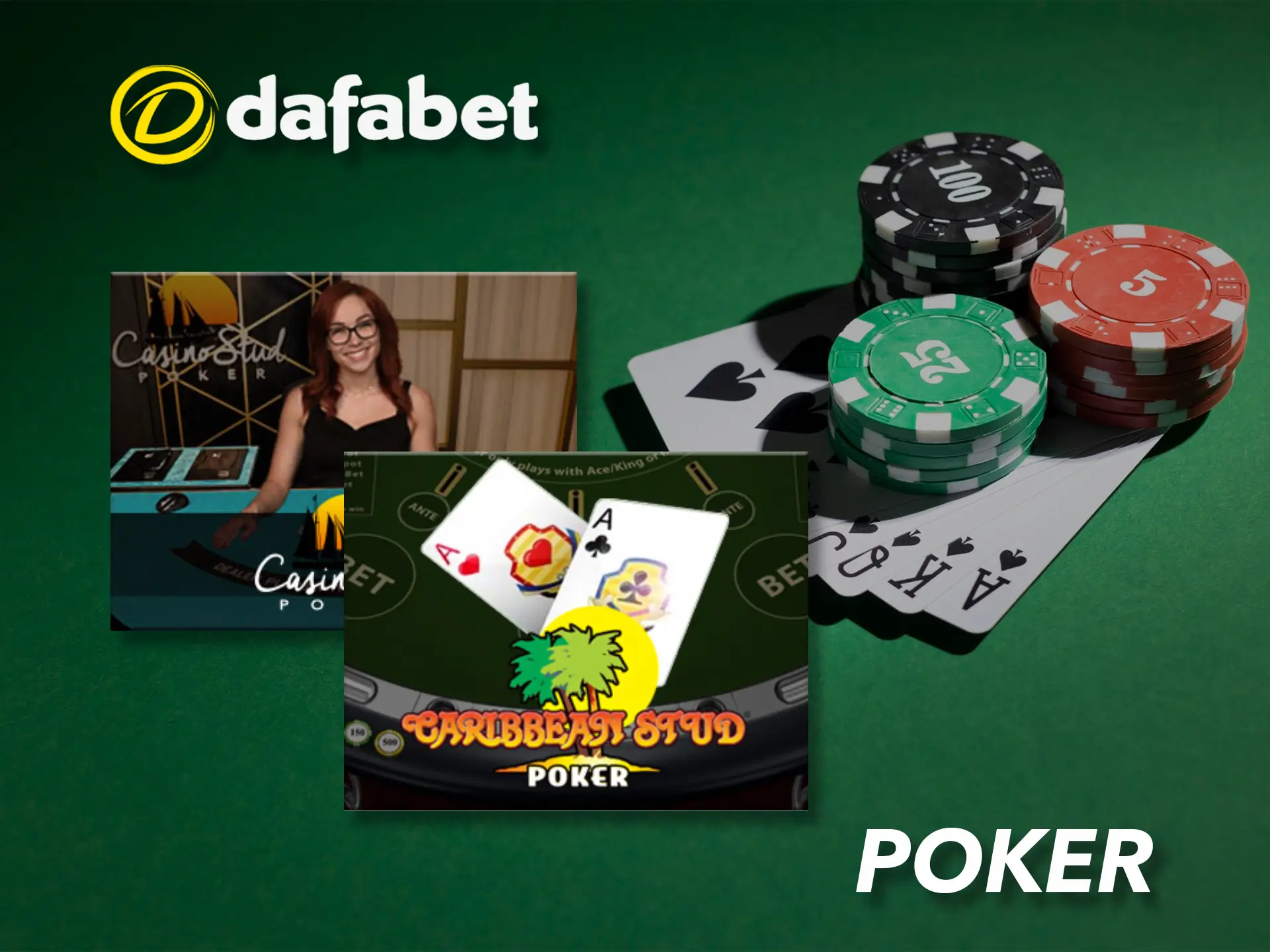 Use defensive or aggressive tactics when playing poker from Dafabet.
