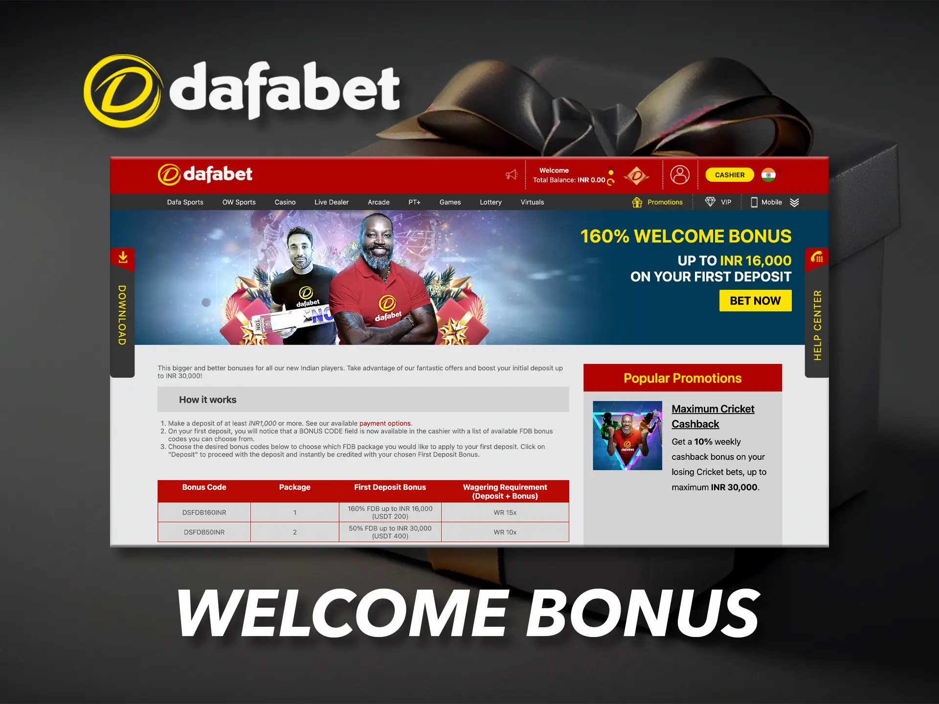 For newcomers to Dafabet Casino, there's a swanky bonus to get you off to a confident start.