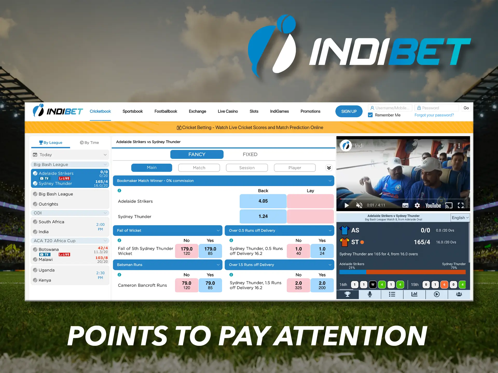 Be careful when betting and analyse all information before betting or playing casino games at Indibet.