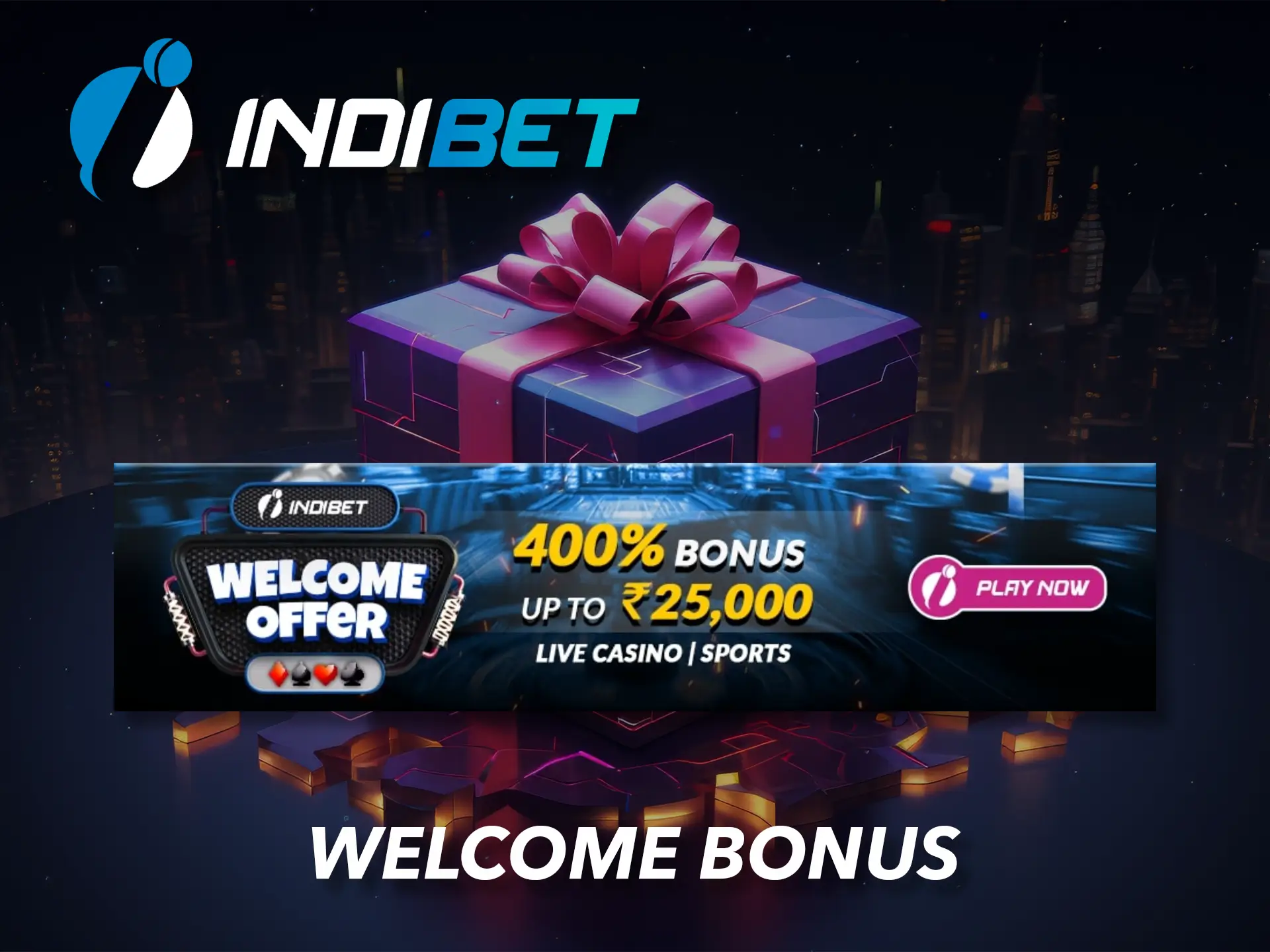Get to know the welcome bonus from Indibet.