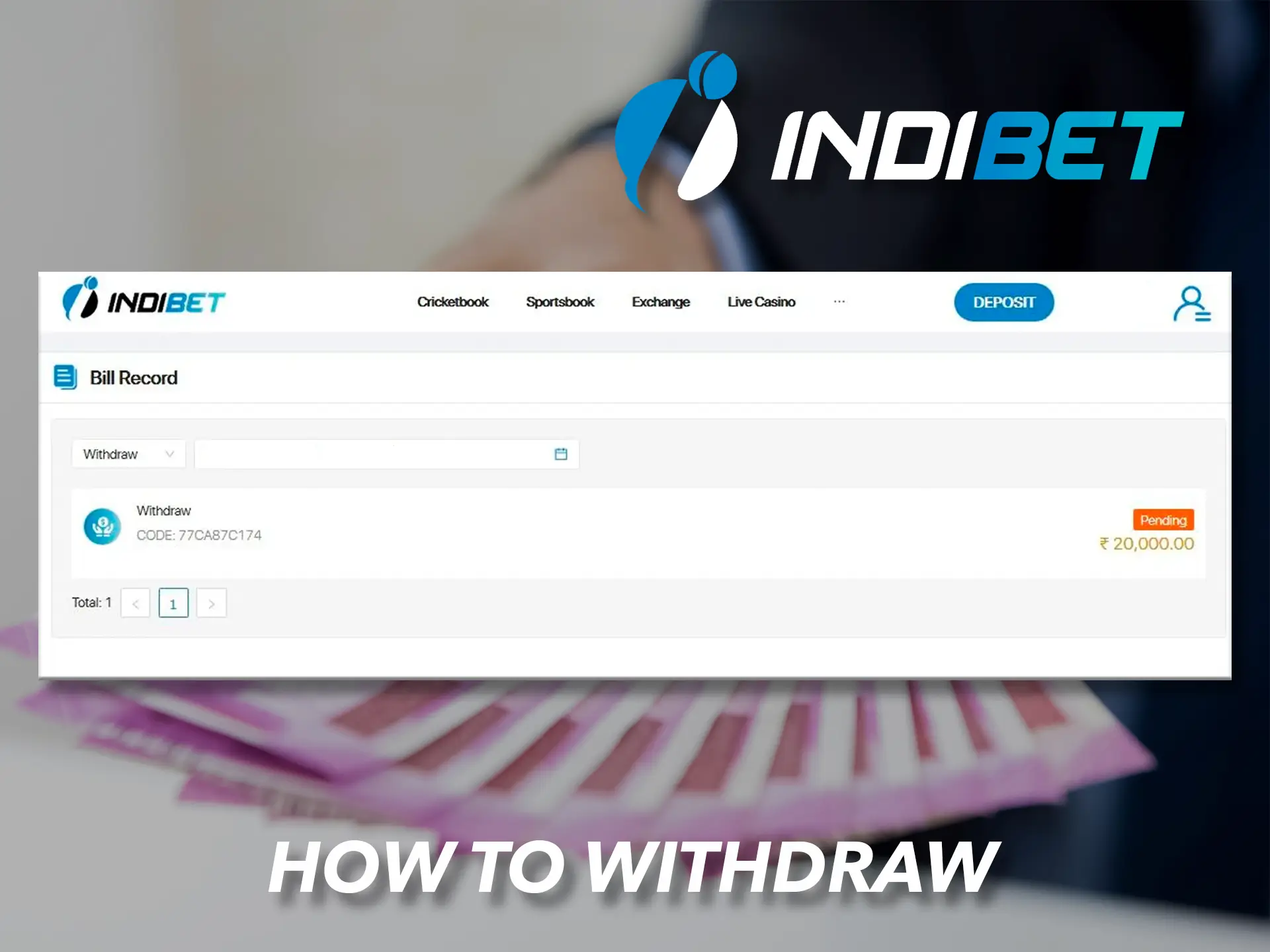 Take advantage of instant withdrawals at Indibet.