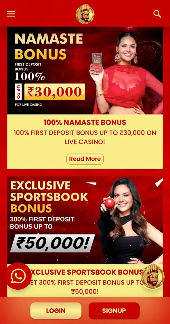 Choose your bonus from the list from Khelraja Casino.