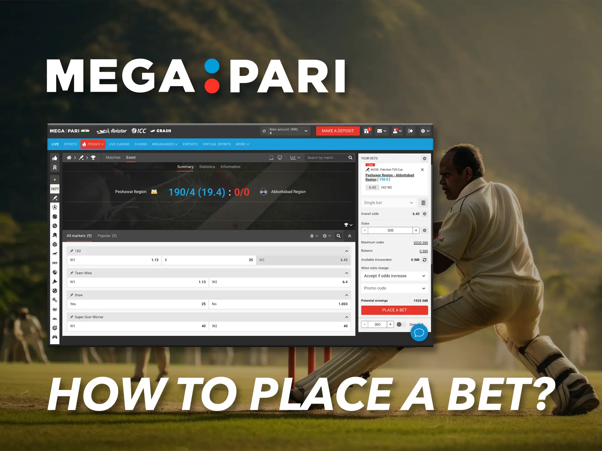 Choose your favorite team and bet on it at Megapari.