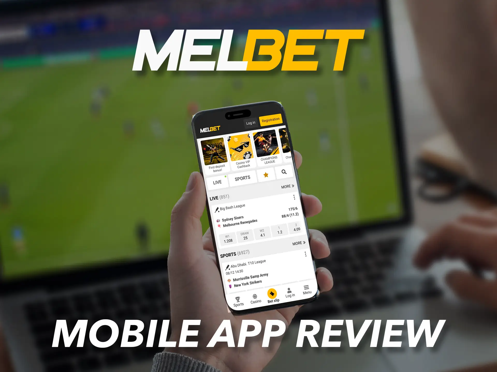 The Melbet app allows you to bet from anywhere in the world.