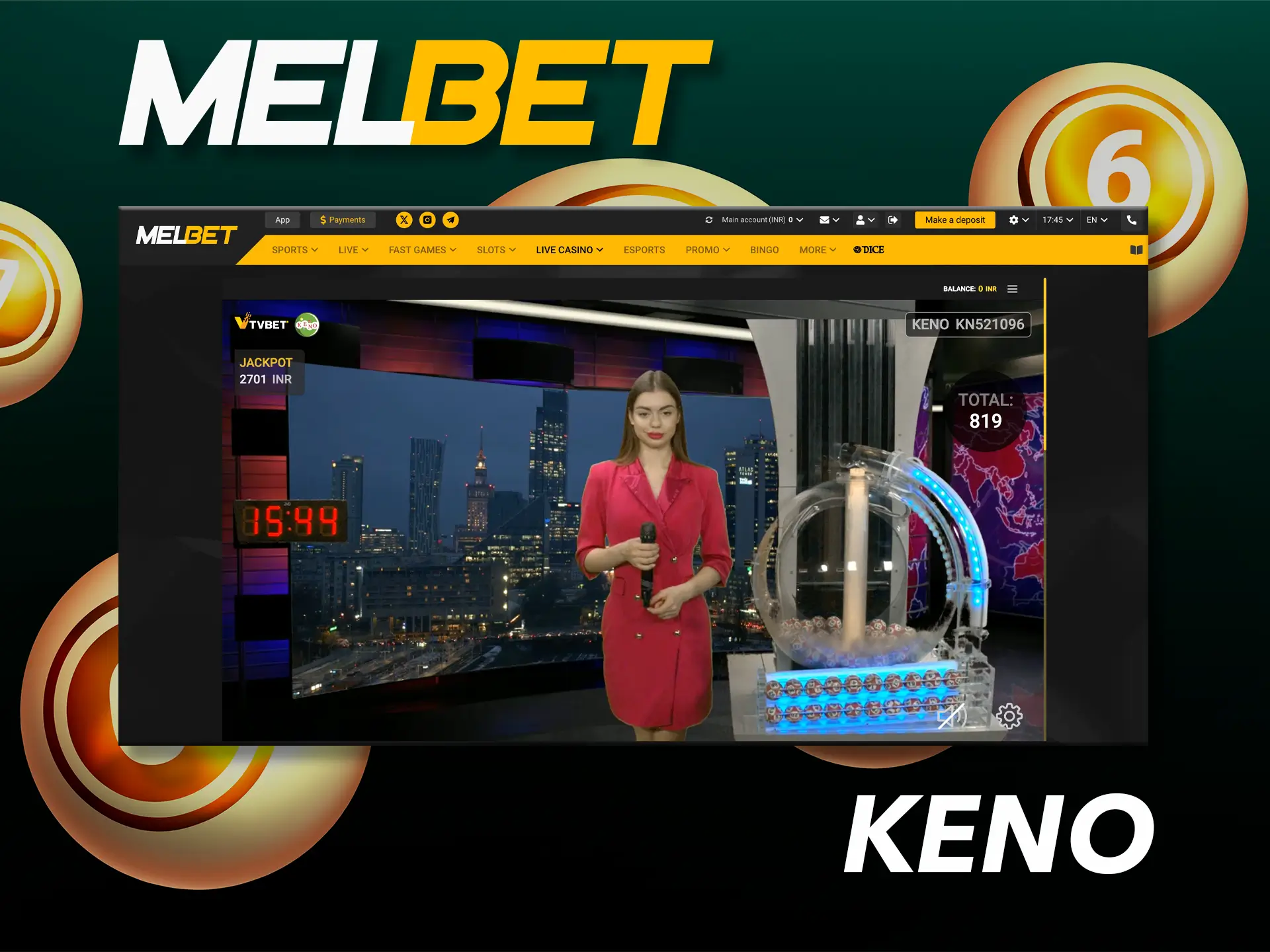 Try the lottery at Melbet with big prizes.