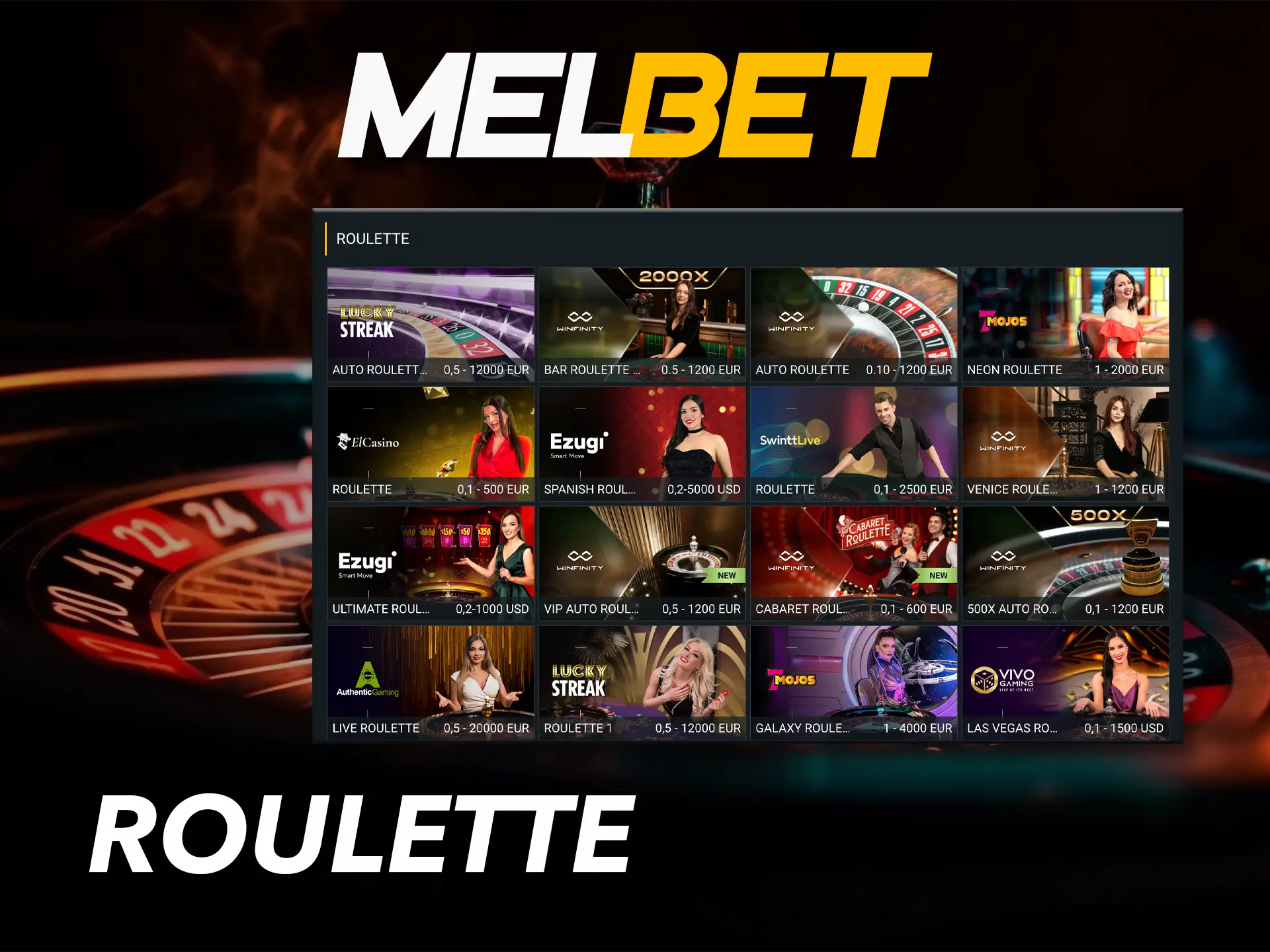 Experience the excitement of roulette from Melbet.