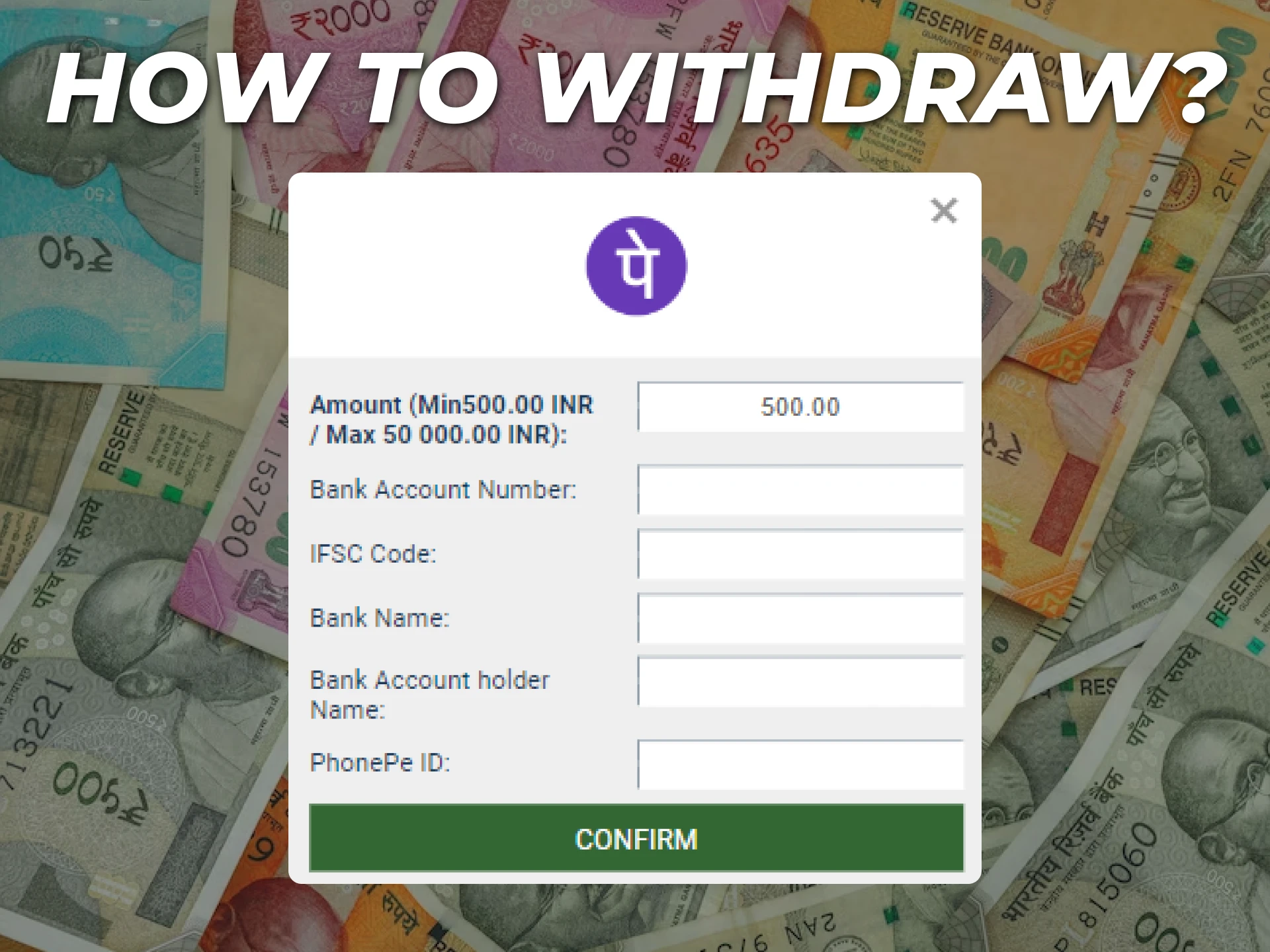 Withdrawing money is a simple process, read this guide.