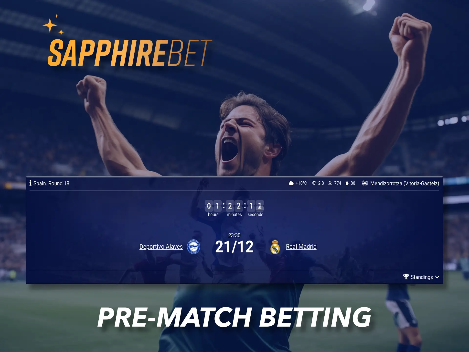 You will find the most favourable terms at Sapphirebet in pre-match betting.