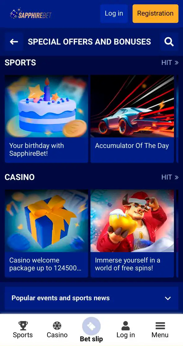 Promotions from Sapphirebet.