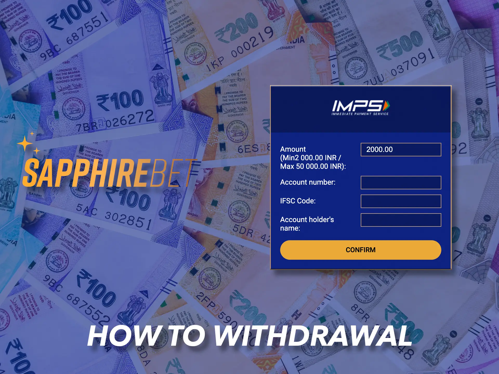 In case of a big win, use the withdrawal facility at Sapphirebet.