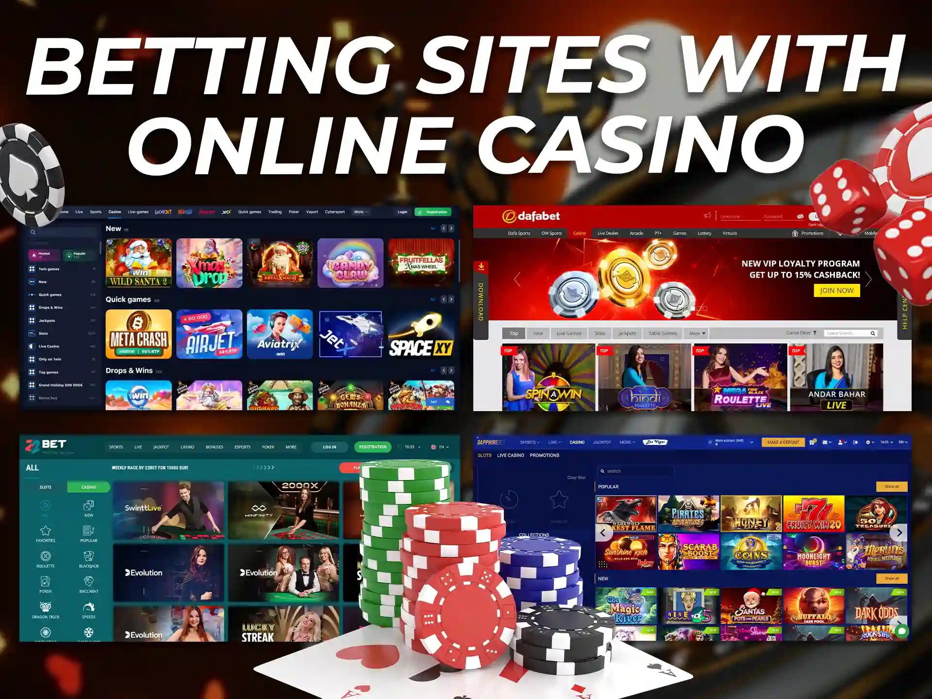 In addition to sports betting, many sites provide players with access to online casinos.