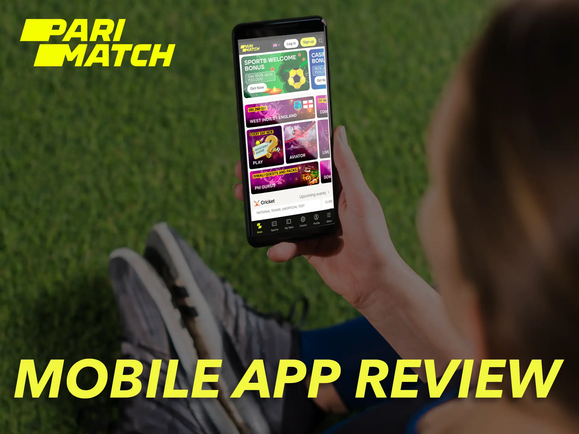 Play and place your bets at Parimatch wherever you are with your cell phone.