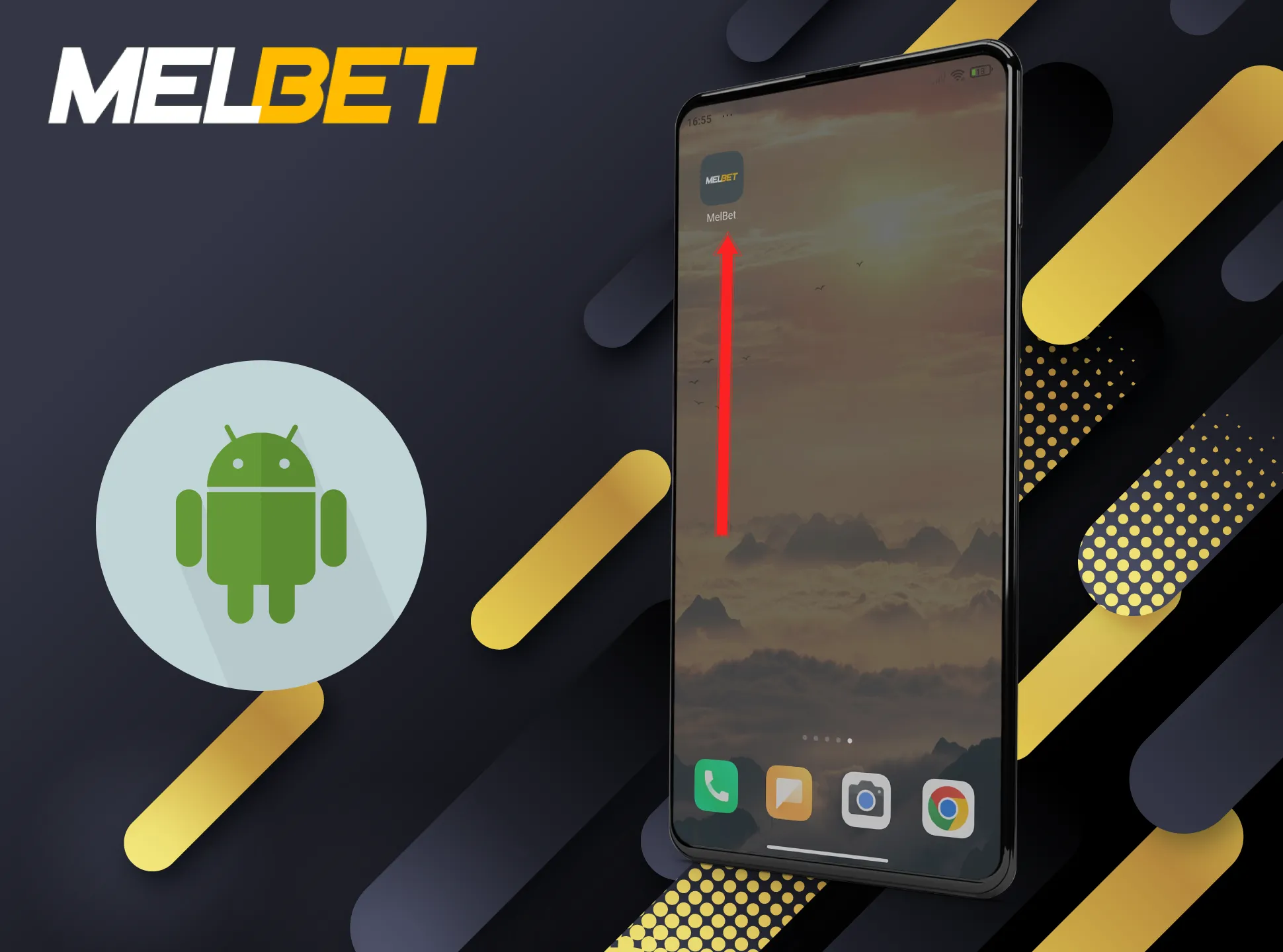 You can place a Melbet app on the main screen of your smartphone.