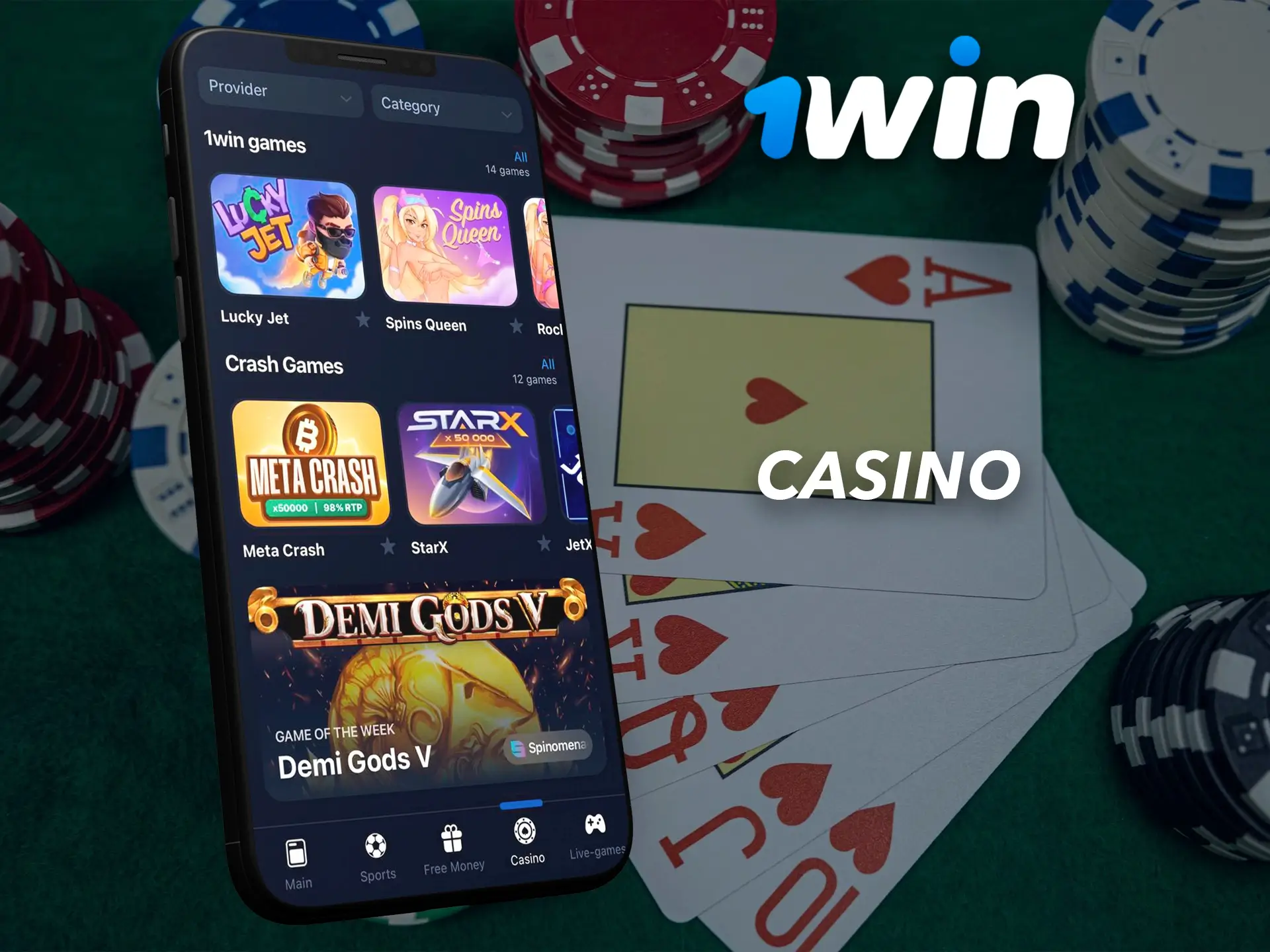 Experience the feeling of excitement with 1Win Casino.