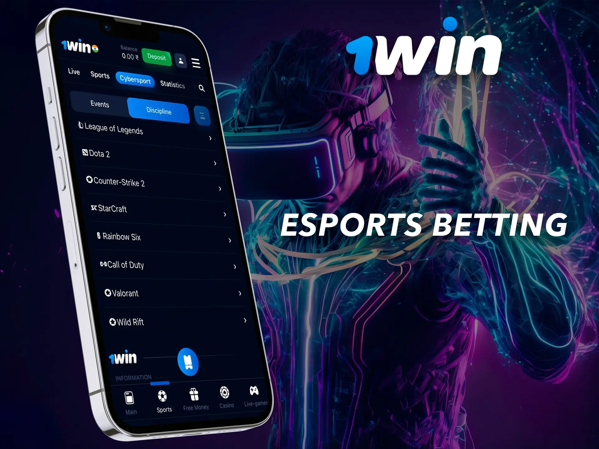 The most famous cyber sports teams are waiting for your bets at 1Win on major tournament events.