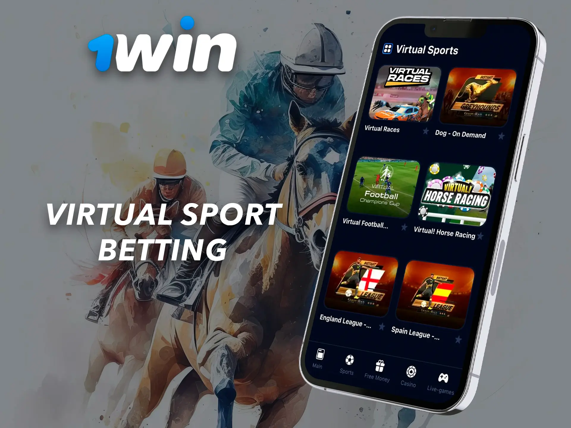 While waiting for your team's match to kick off, you can always bet on a virtual match at 1Win Casino.