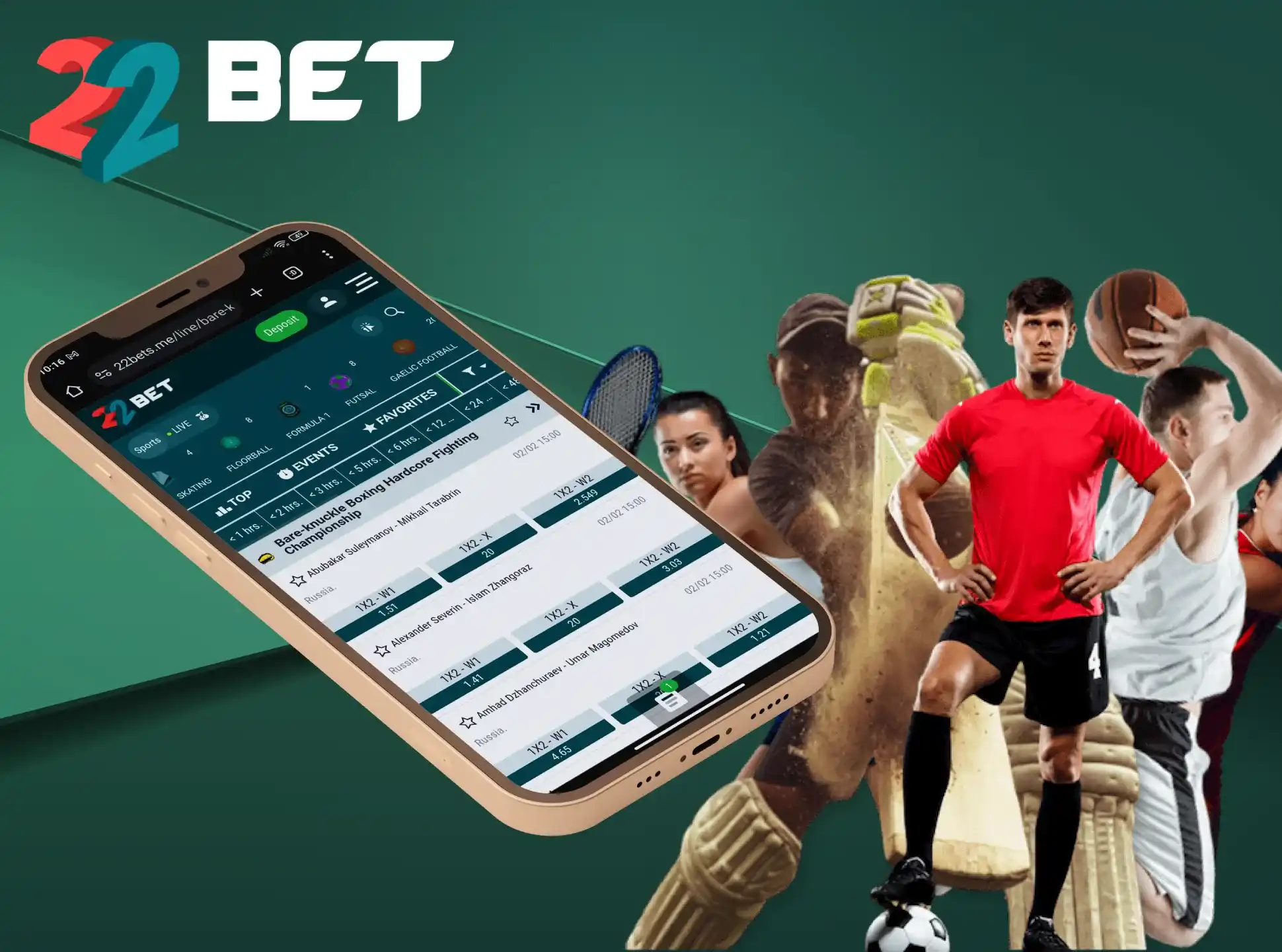 We advise you to explore the list of possible betting markets in the 22Bet app.