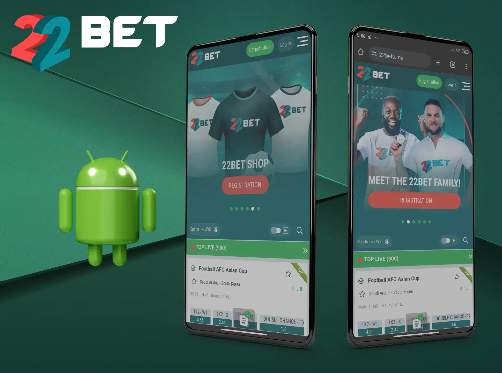 22Bet is online betting app with a wide range of sports and casino games.