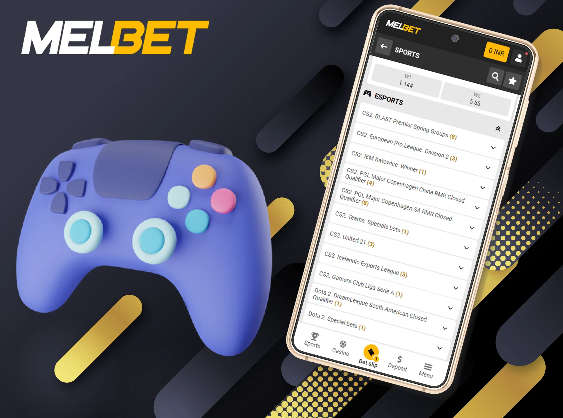 Cybersports amateurs can also place bets on Dota 2, CS:GO and other well-known esports competitions.