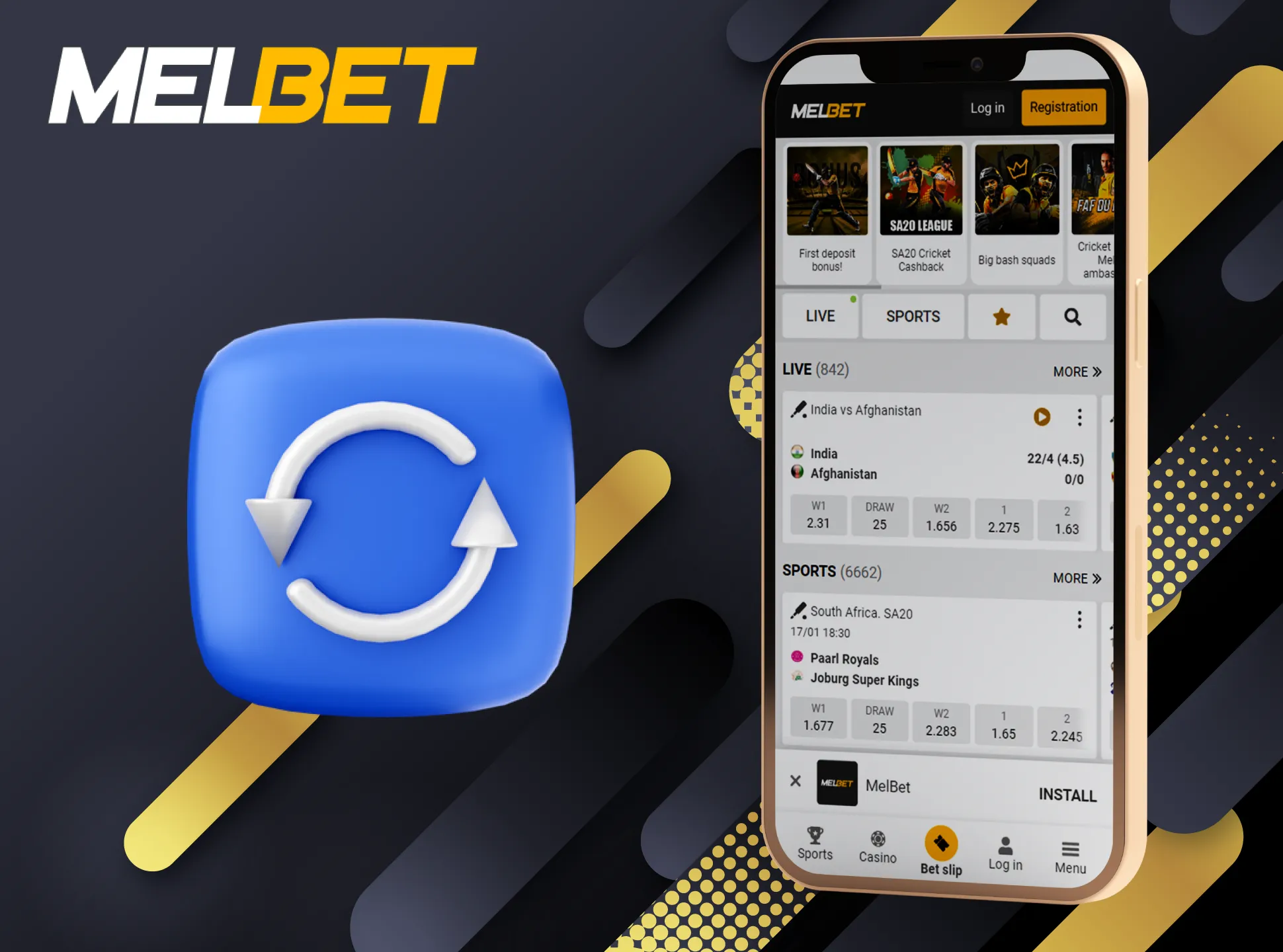 Your Melbet app gets updated automatically.