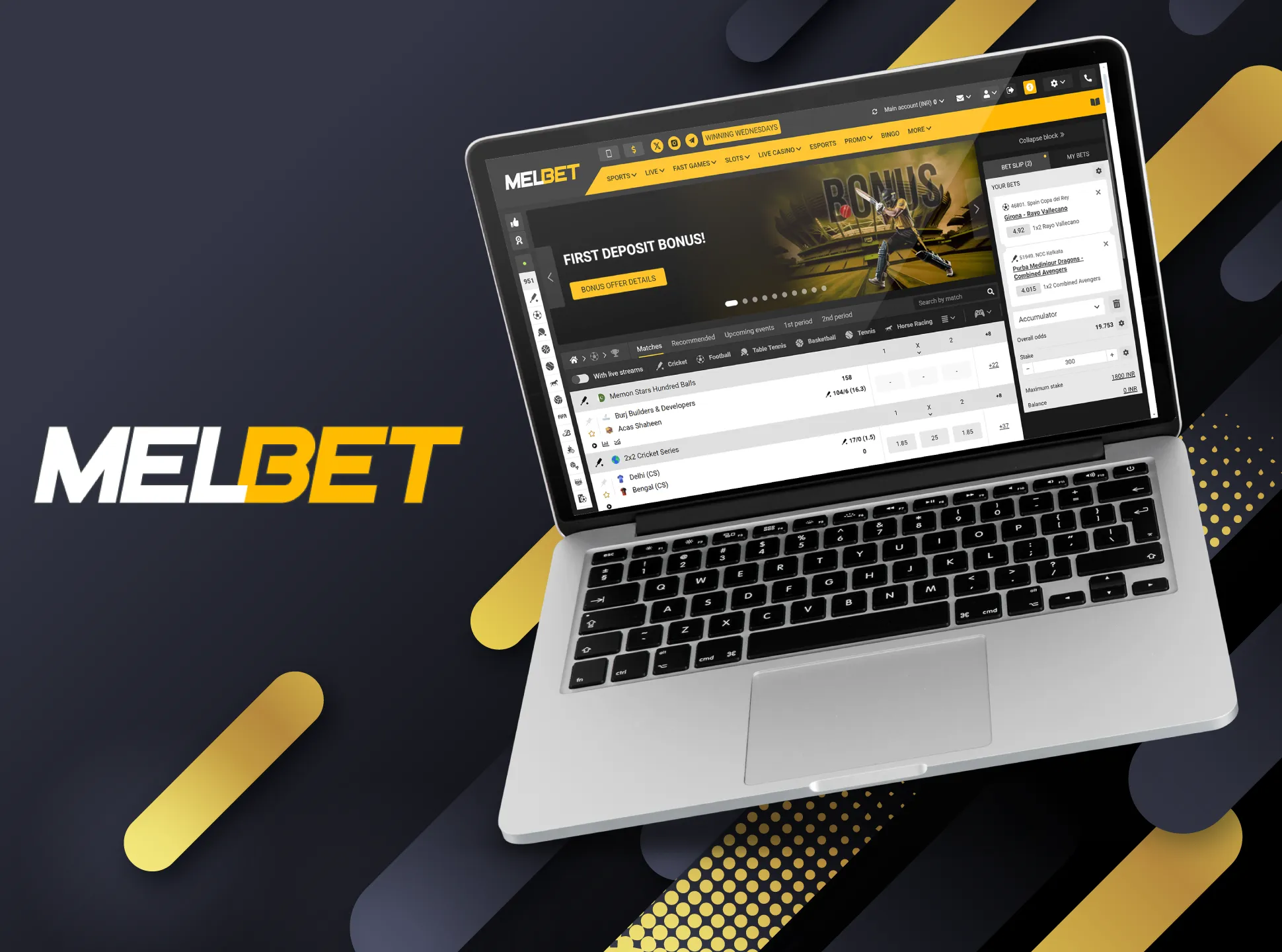 There is also the Melbet PC app that you can install on your laptop.
