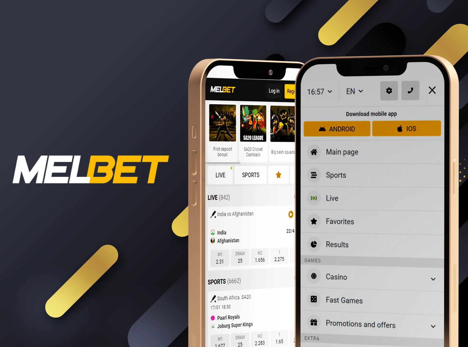 The Melbet app has all the necessary features for easy and fast betting.
