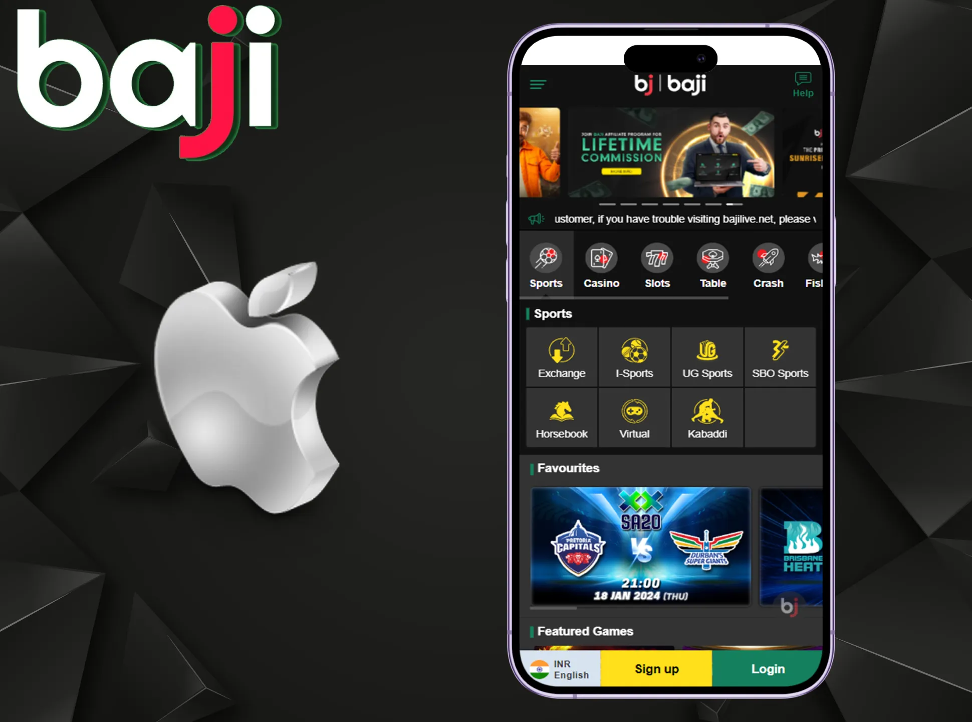 Open the Baji app on your iPhone or iPad.