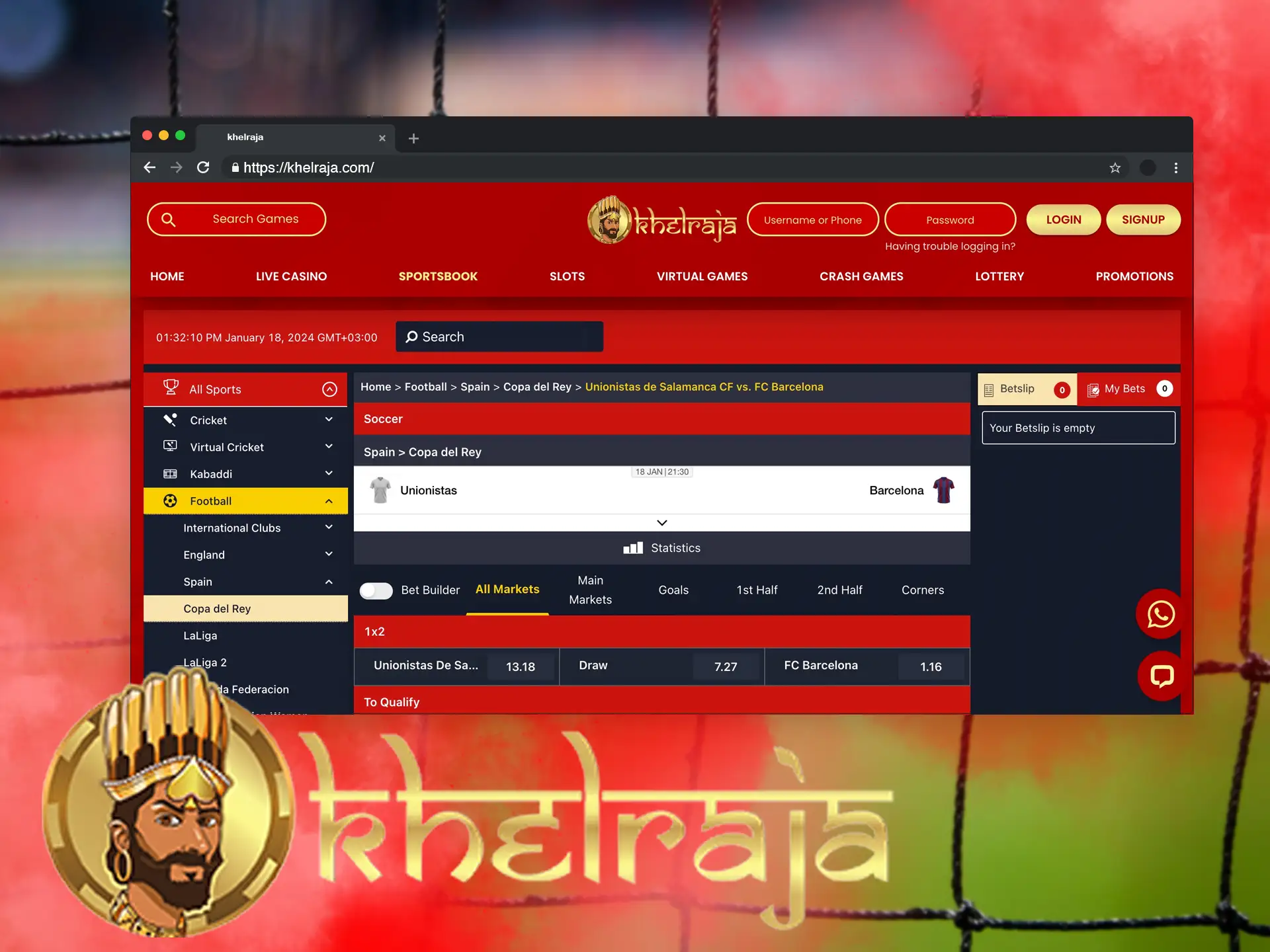 You can watch the match and stay updated with all the latest sporting events on Khelraja website.