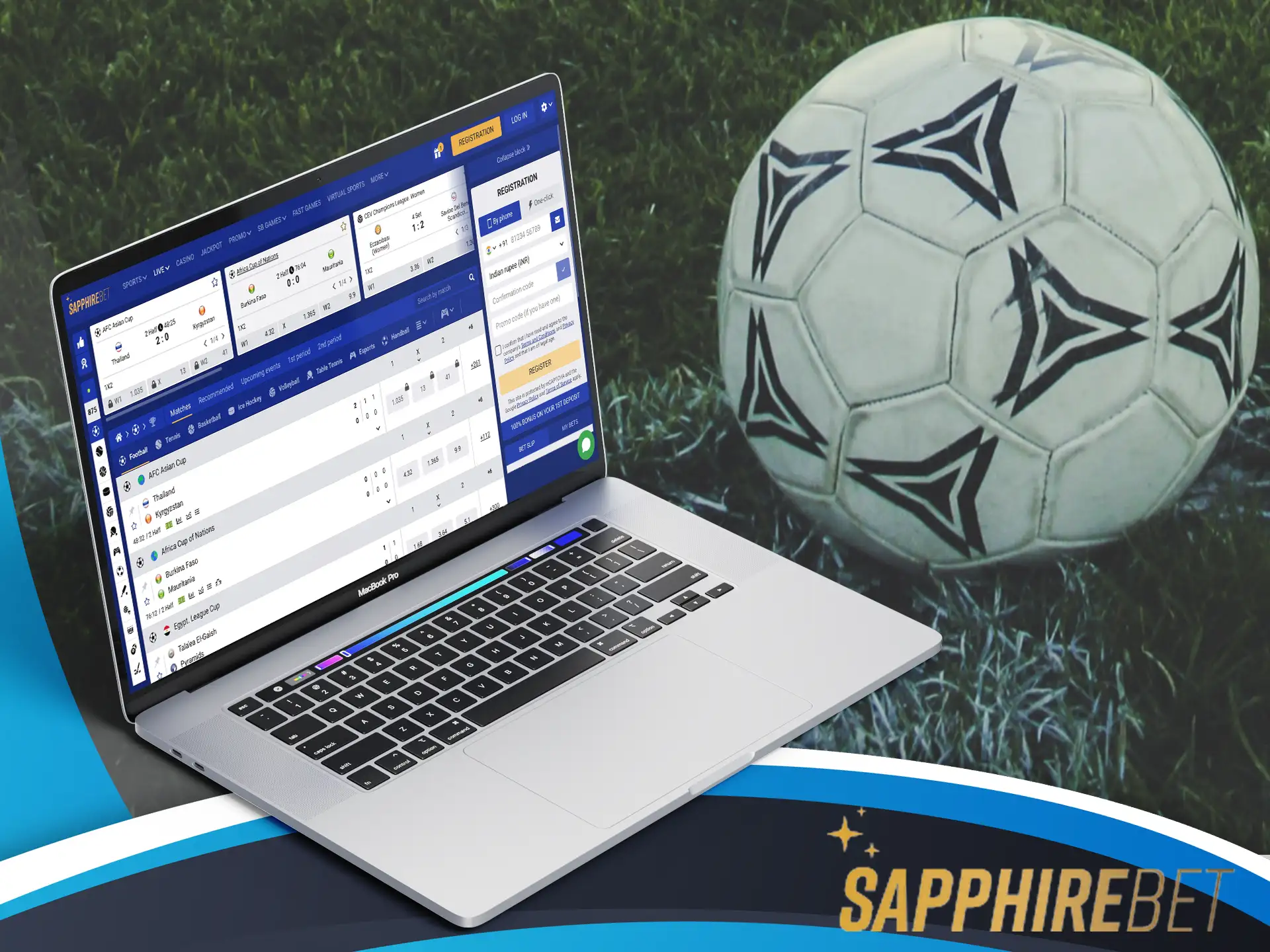 Dive headfirst into betting at the generous bookmaker SapphireBet.