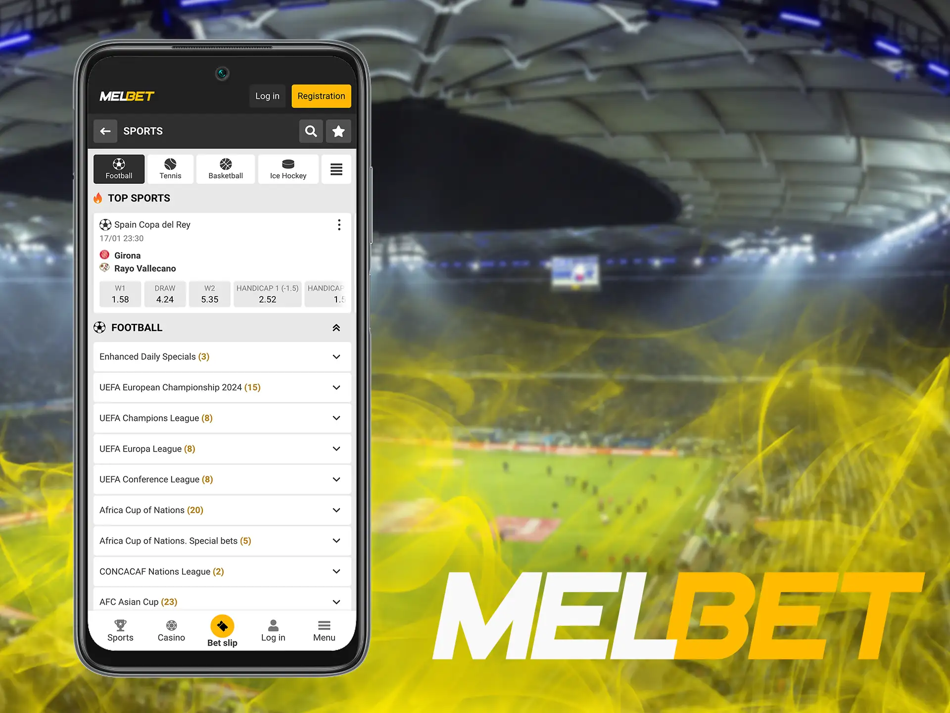 Users from India can easily create an account at Melbet to place live bets and enjoy an abundance of matches.