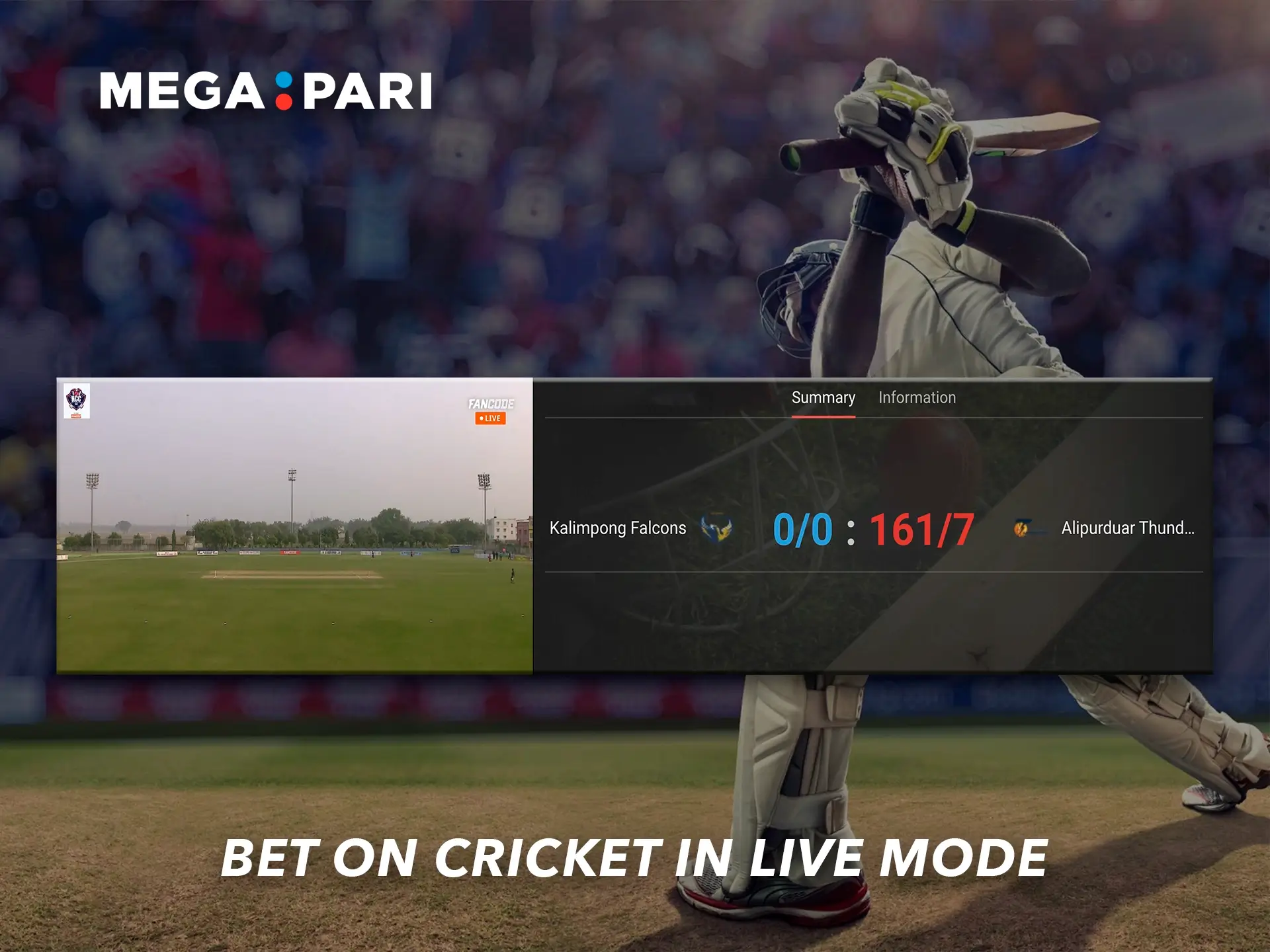 Megapari enables users to enjoy live and high quality cricket without any delays.