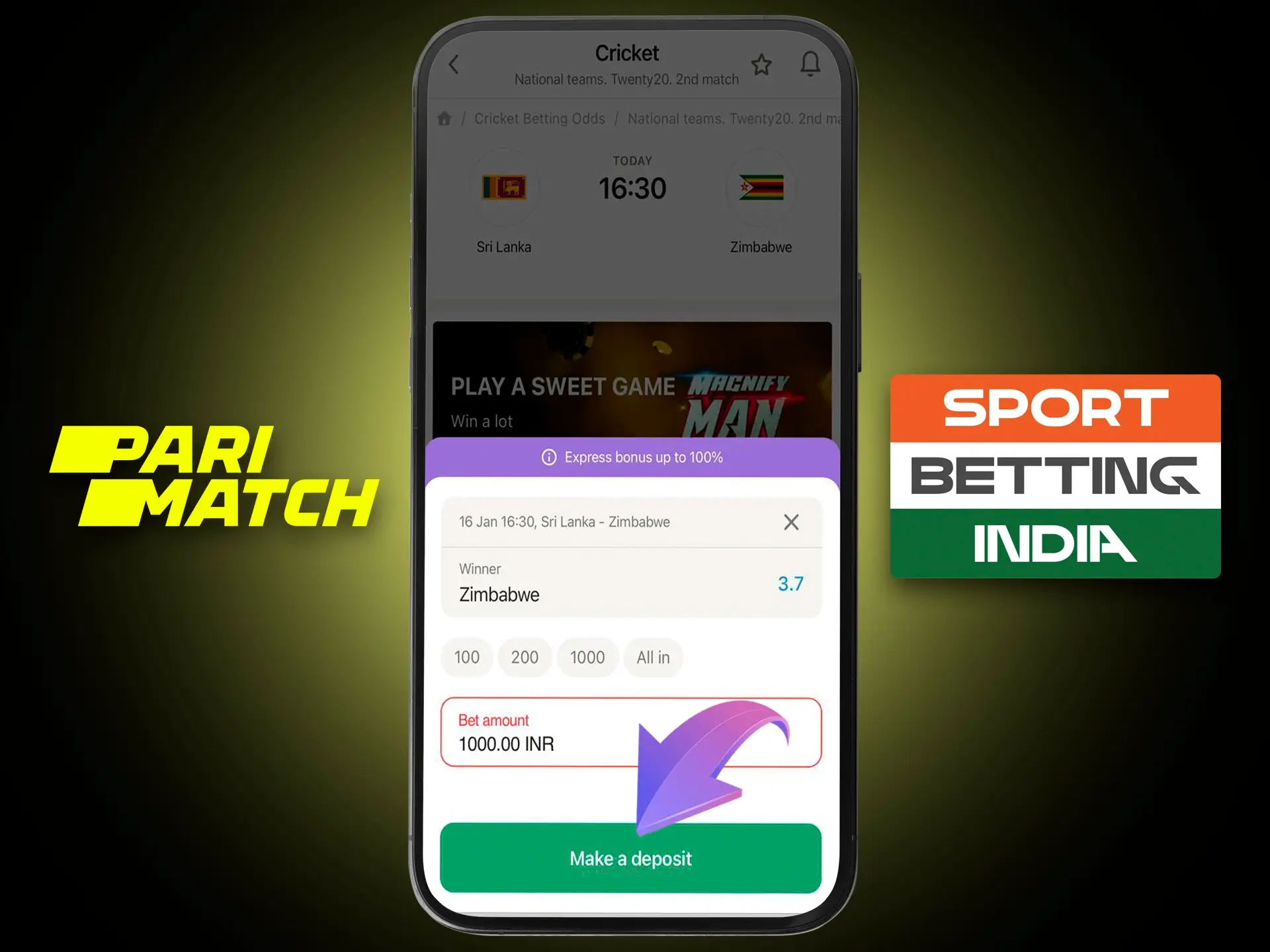 Place a bet with Parimatch and get a boost of emotion while watching the broadcast.