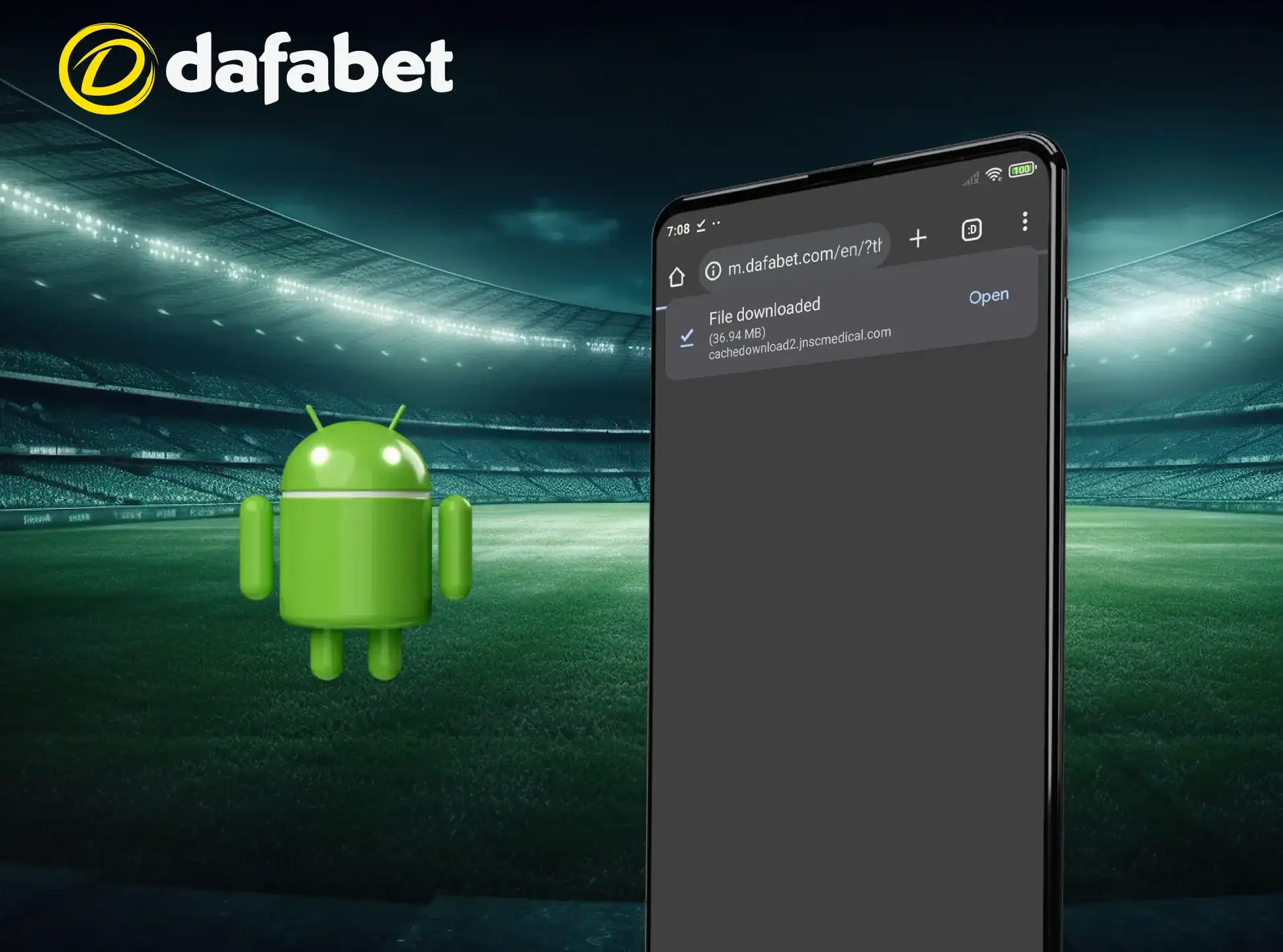 Install the Dafabet app and complete the download.