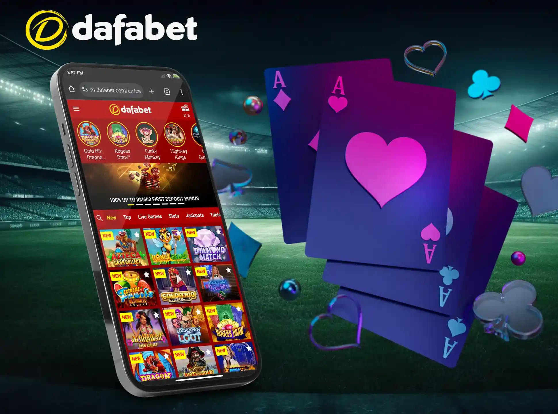 Choose your favorite games at Dafabet Casino and get a chance to win a significant amount of money.