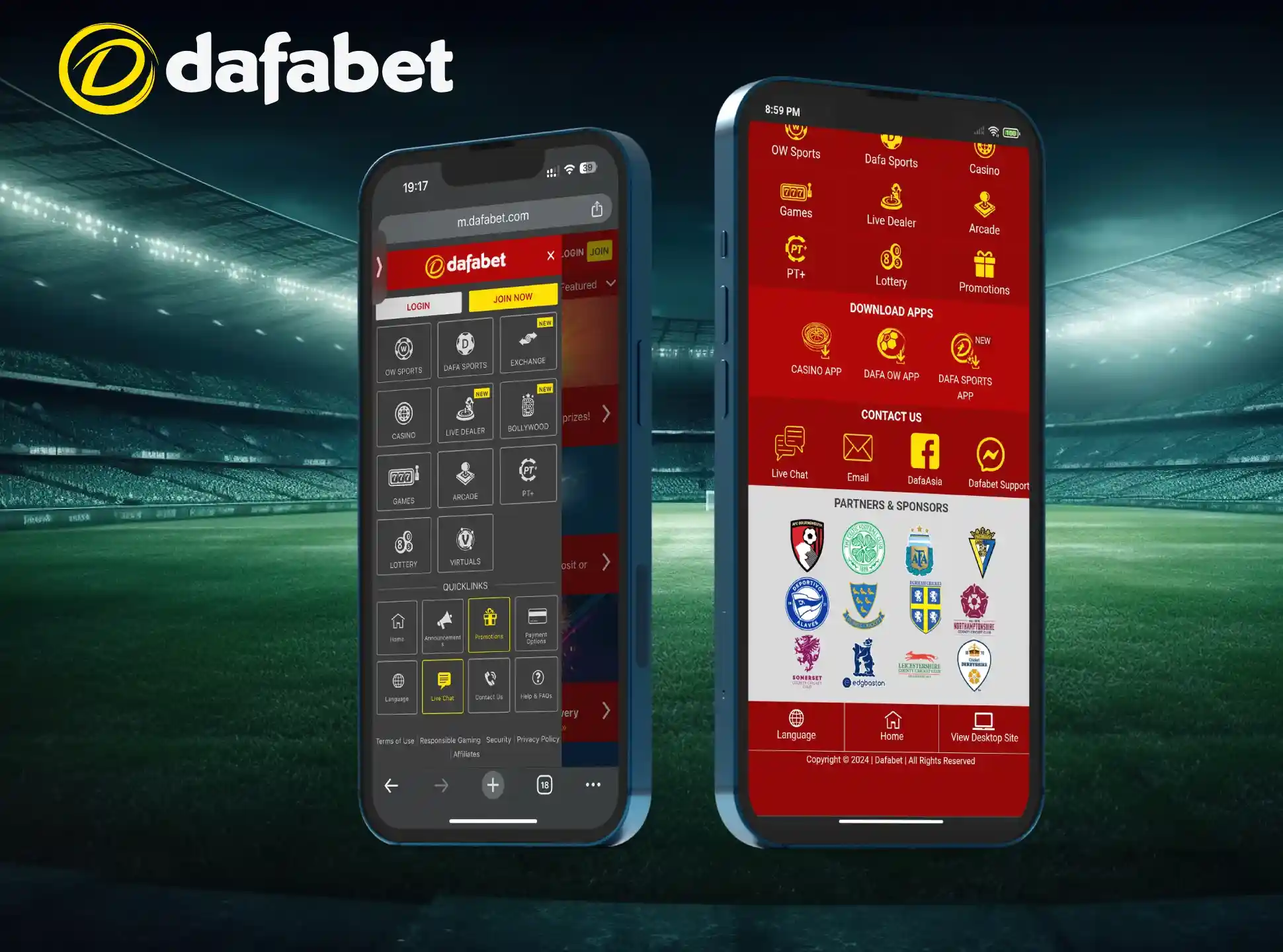 The main features and useful functions of the Dafabet app.