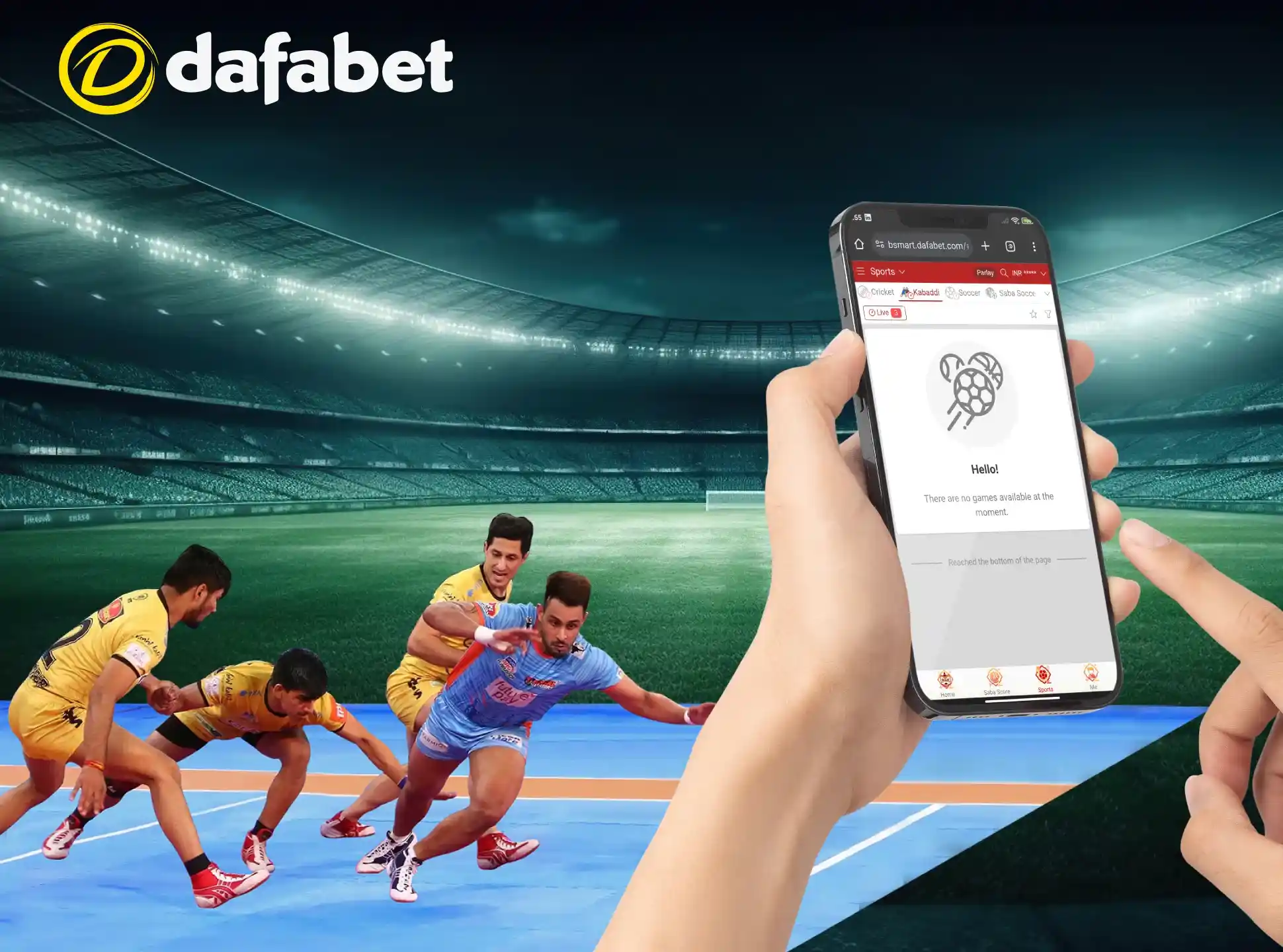 The Dafabet app has lots of sports betting including Kabaddi.