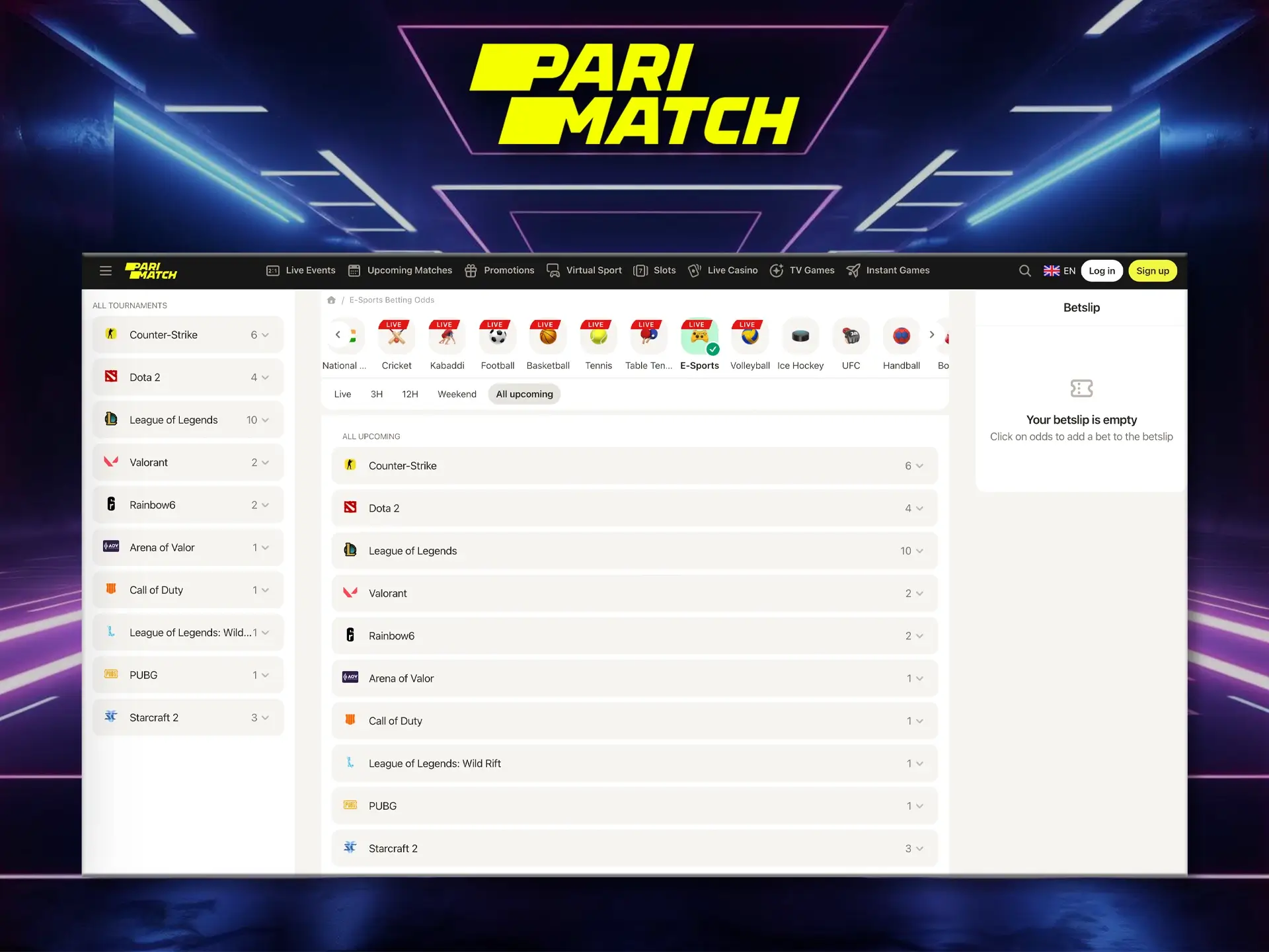 Parimatch is one of the best bookmakers in India.