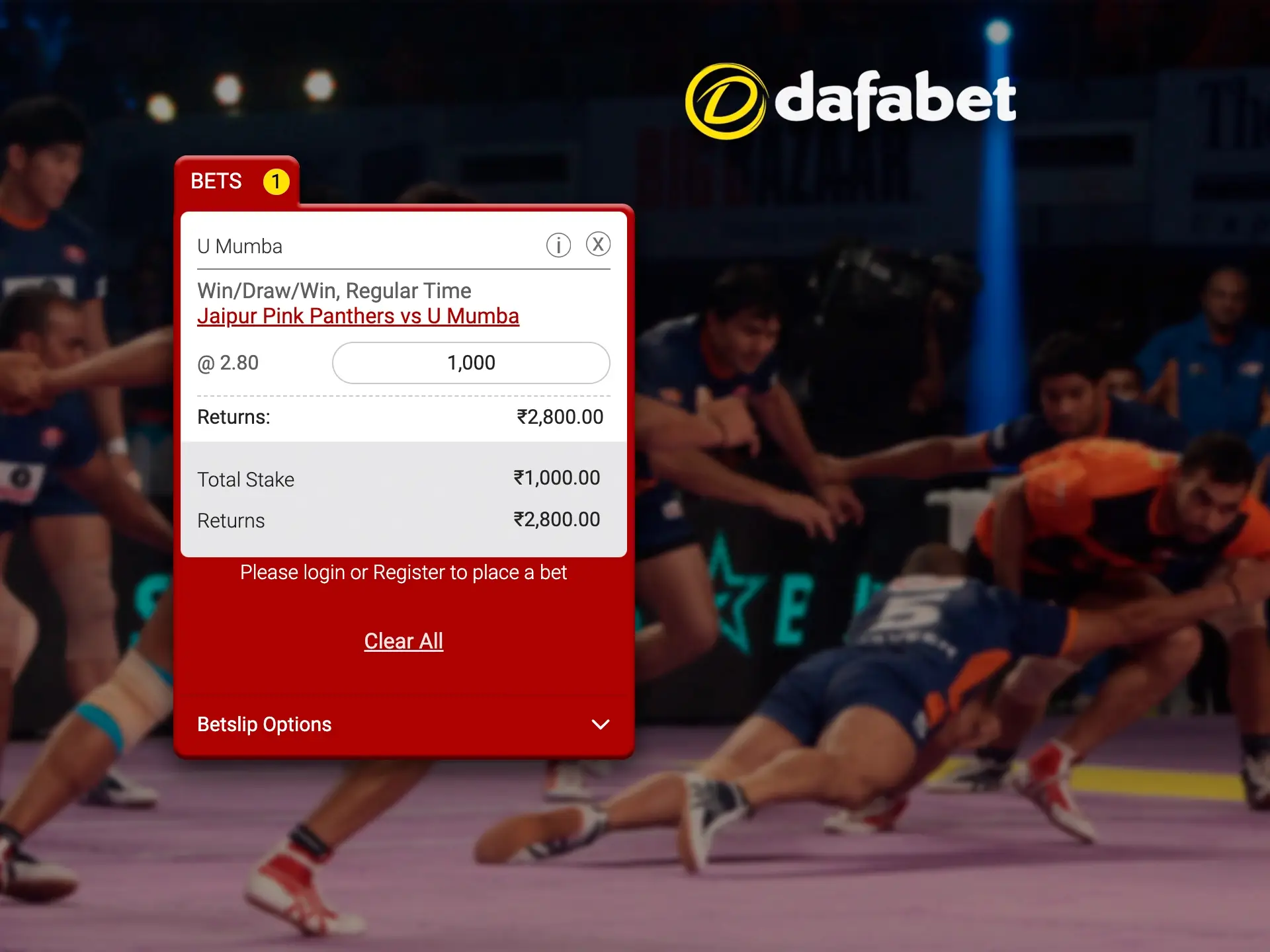 Your odds and winnings will always be at a high level with Dafabet.